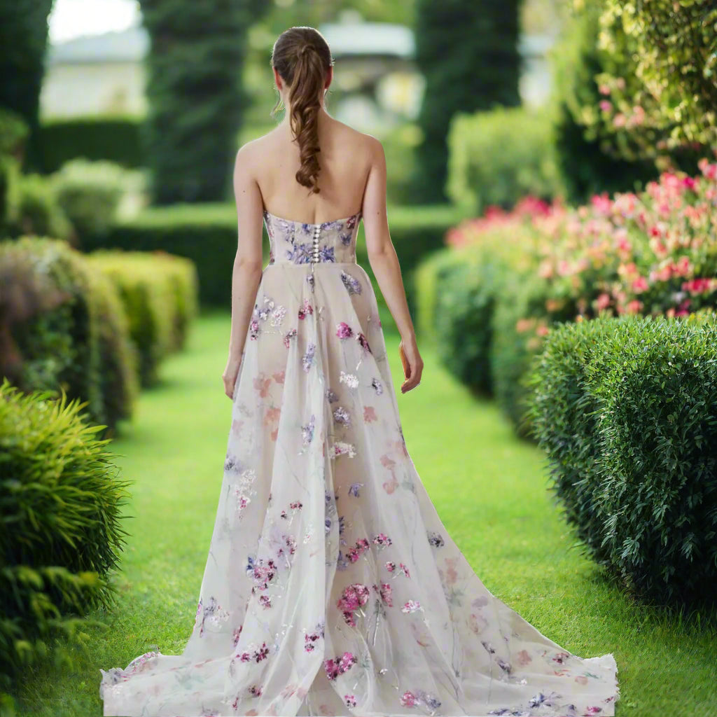 Flower Sweetheart Wedding Dresses