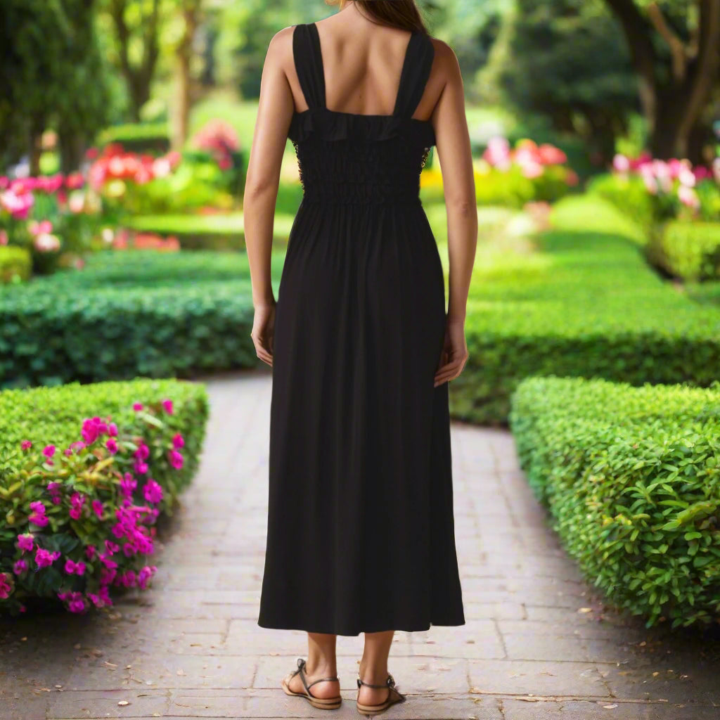 Frill Square Neck Dress