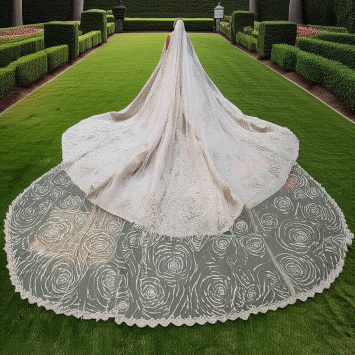 Long Sleeve Beaded Ball Gown Wedding Dress