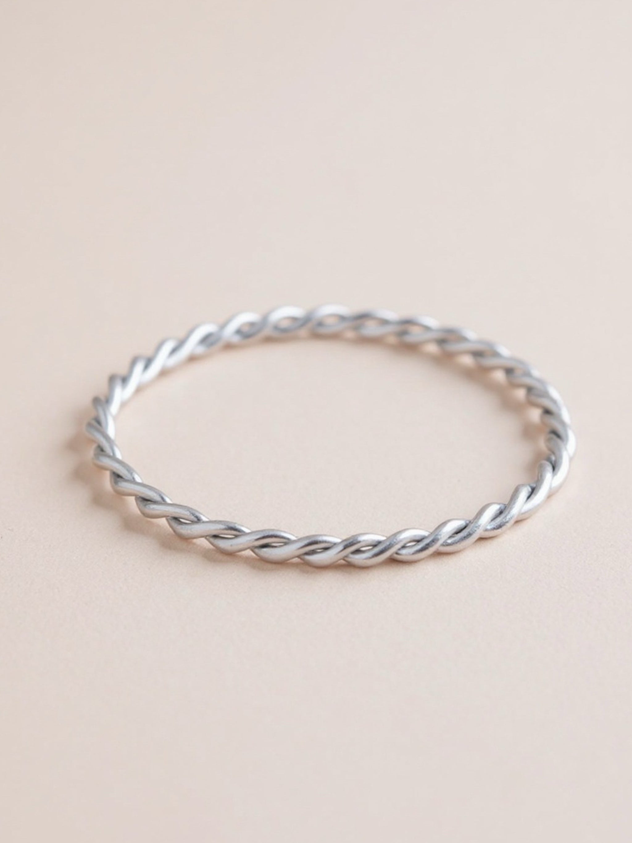 S925 Sterling Silver Twist Simple Stackable Ring