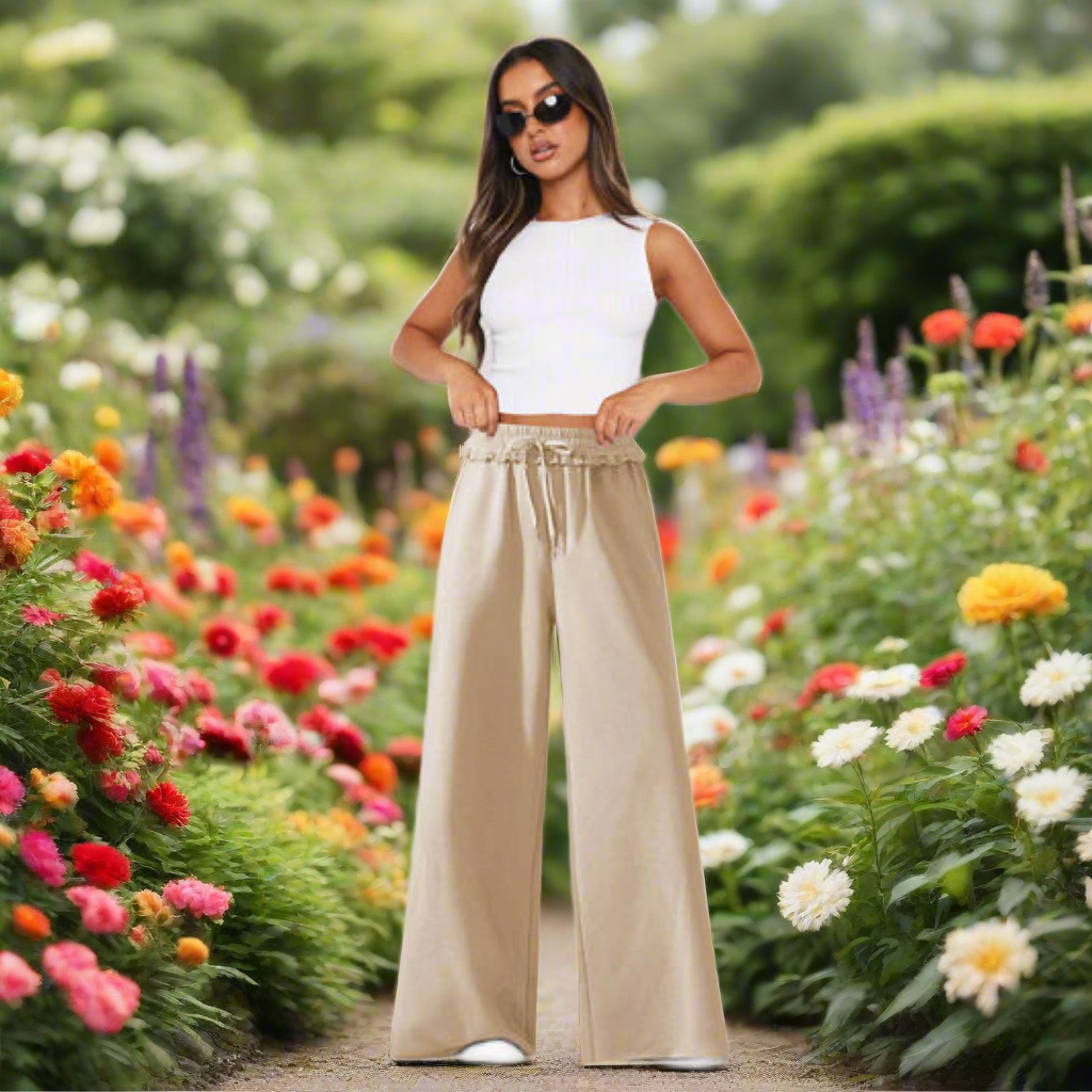 High Waist Wide Leg Pants