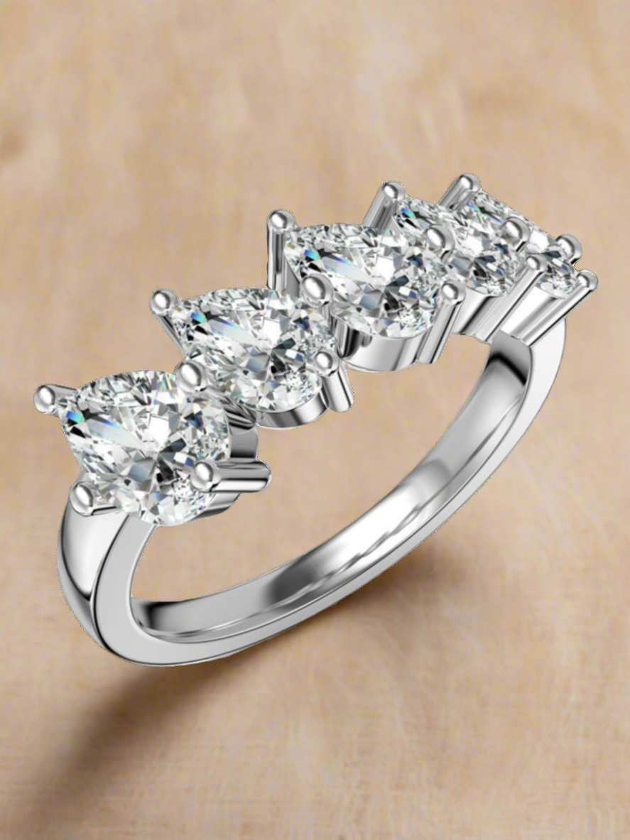 Sterling Silver Ring with CZ Accents