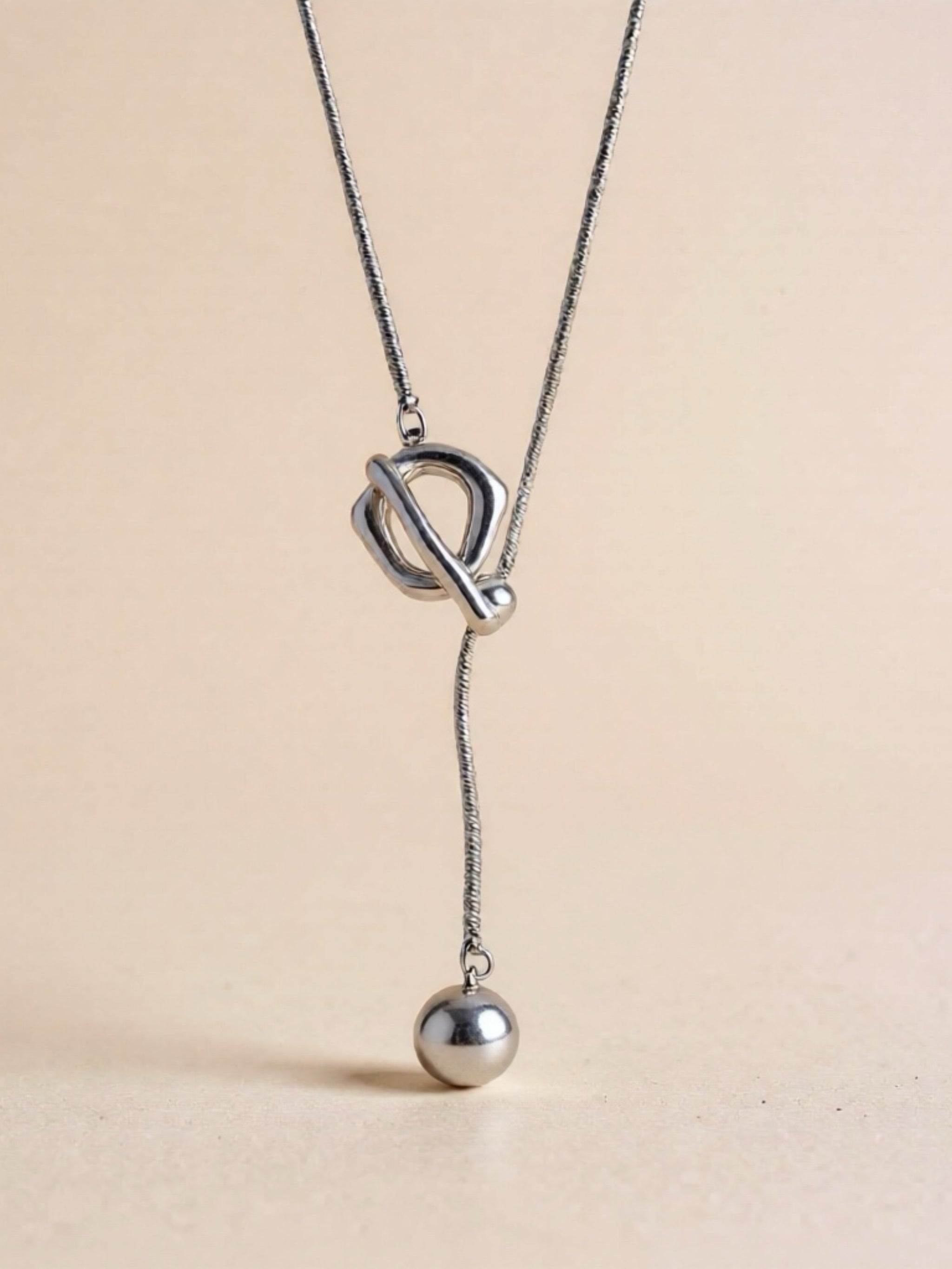Stainless Steel Bead Necklace