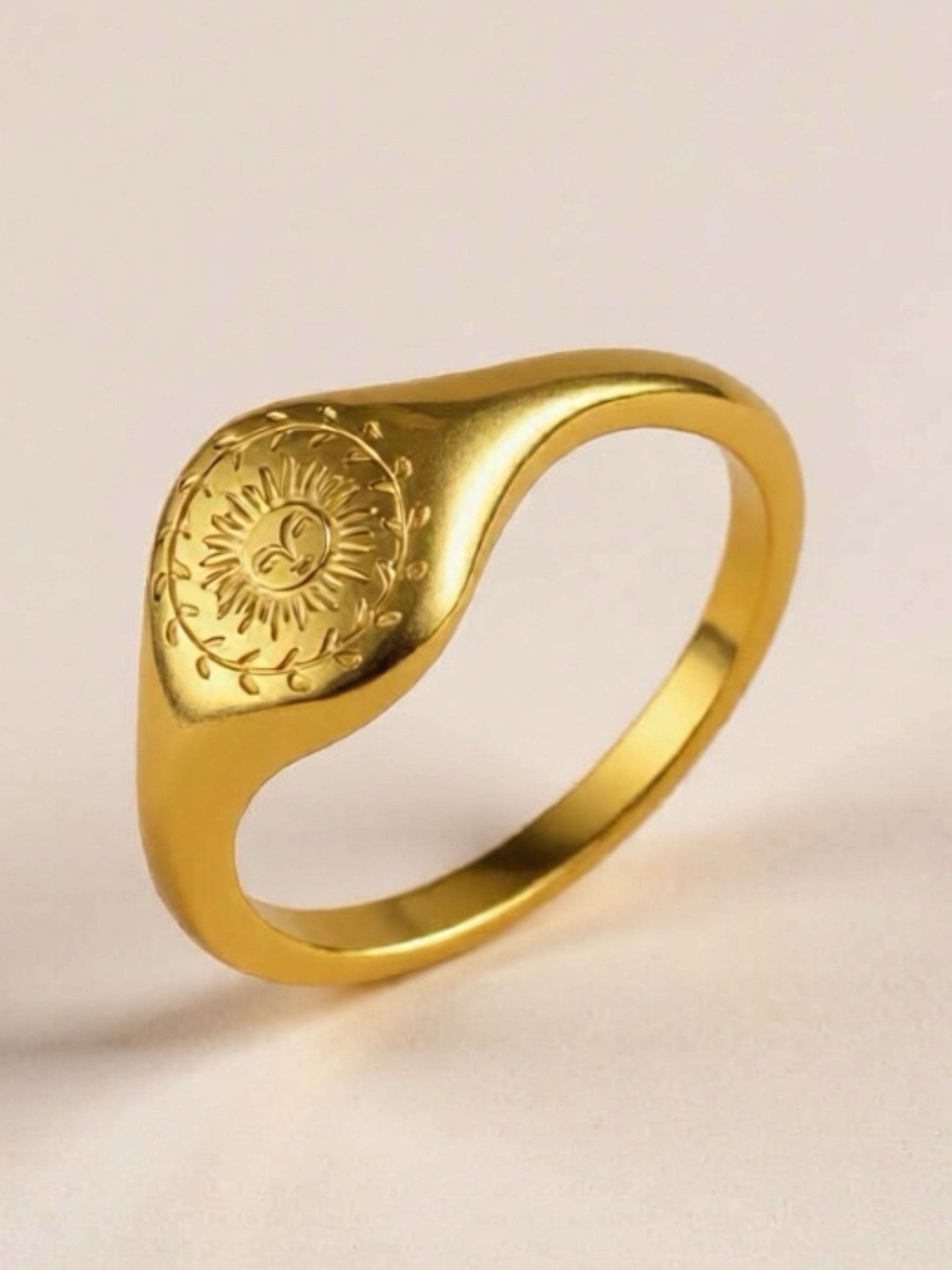 18K Gold Sun Ring