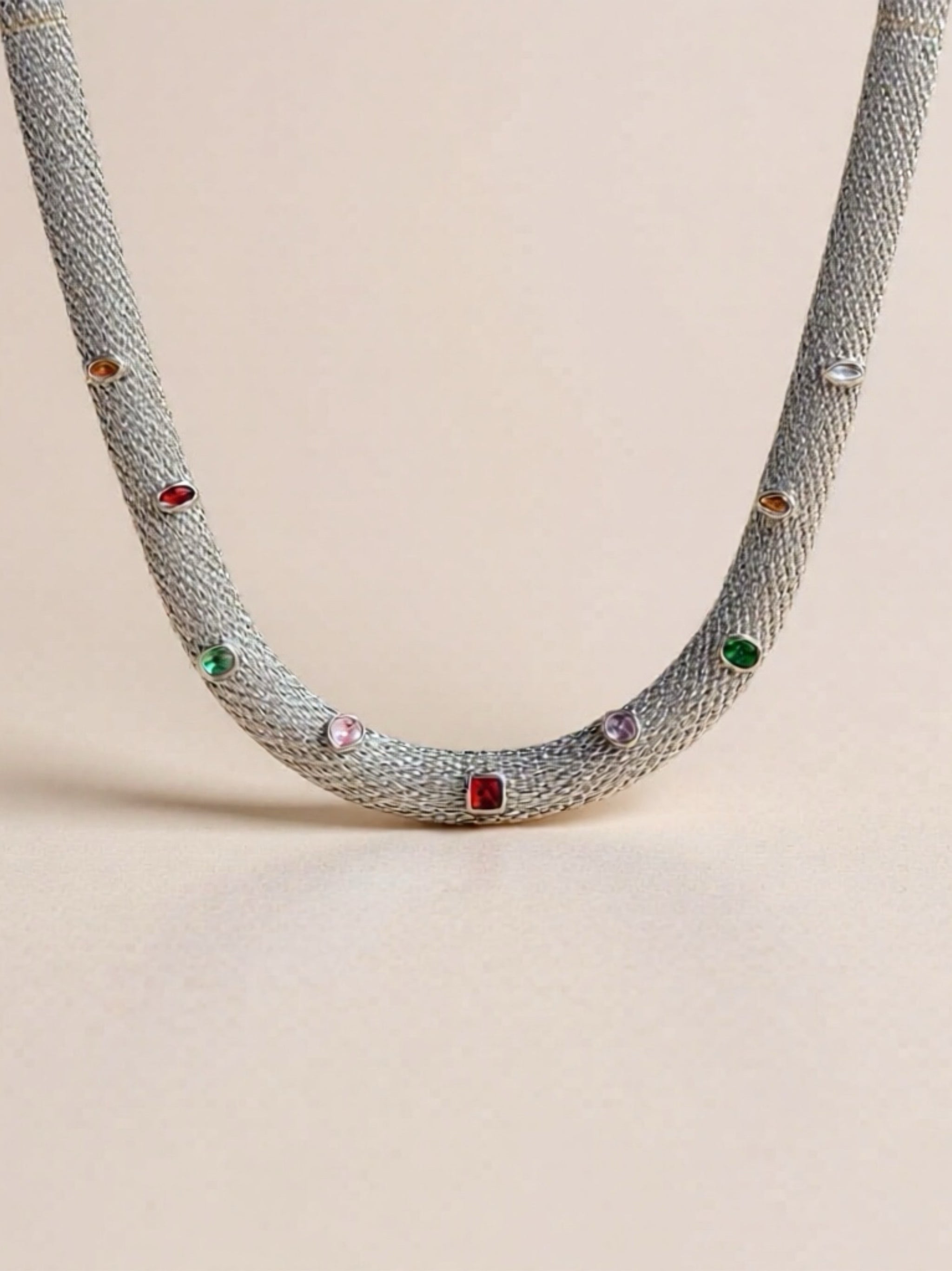 Titanium Steel CZ Necklace