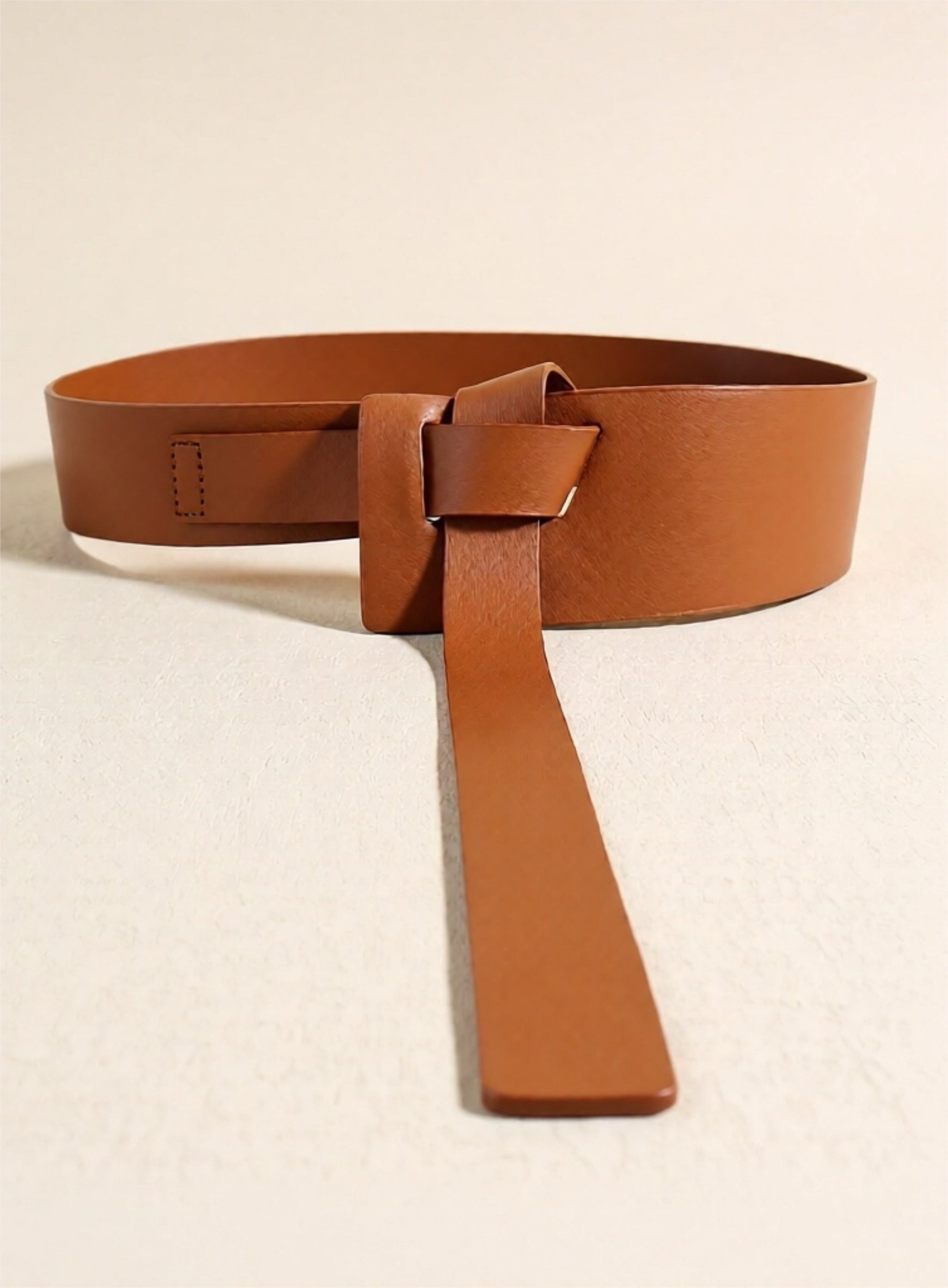 Knot Detailed Vegan Leather Belt