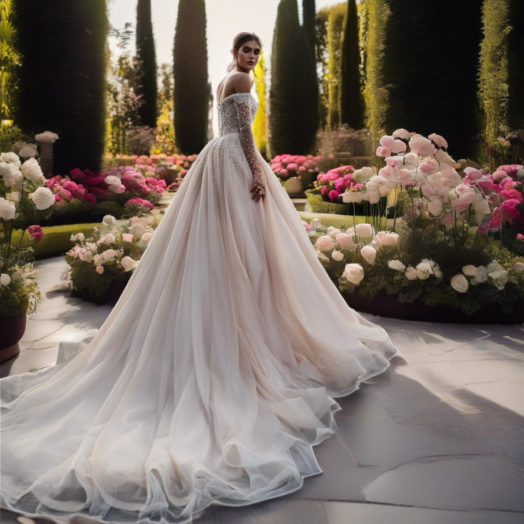 Long Sleeve Off-The-Shoulder A-Line Wedding Dress
