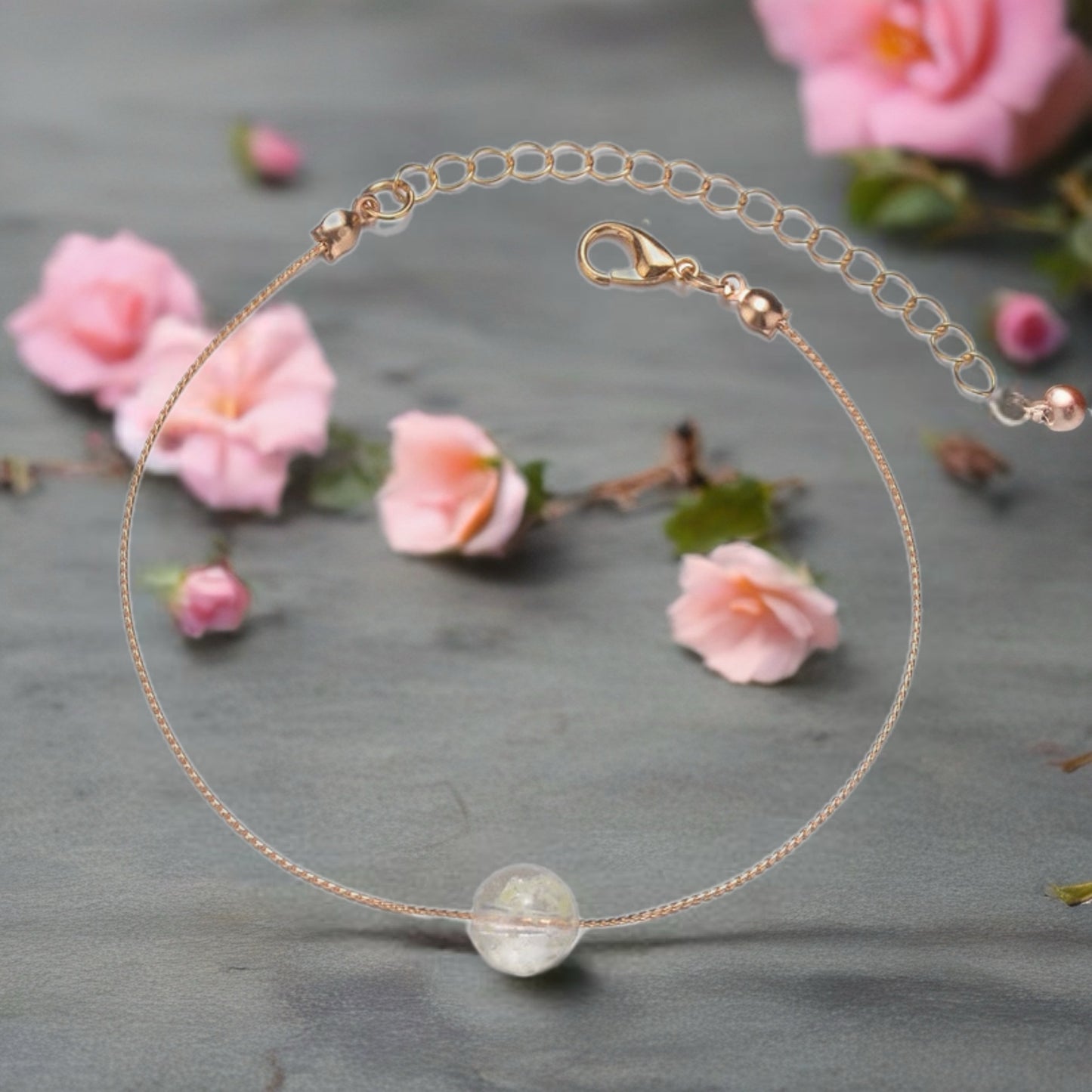 Gold Toned Glow in The Dark Charm Anklet