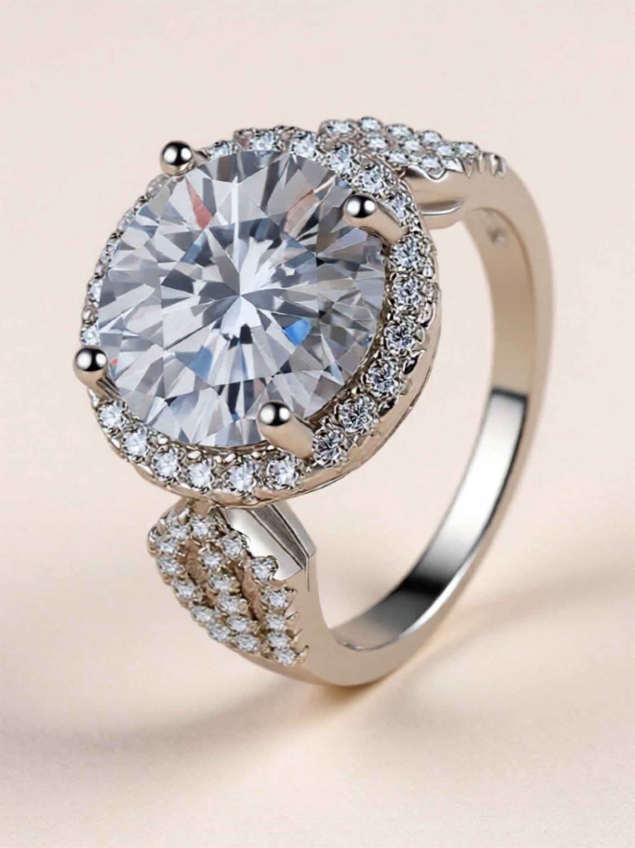5 Carat Moissanite 925 Sterling Silver Ring