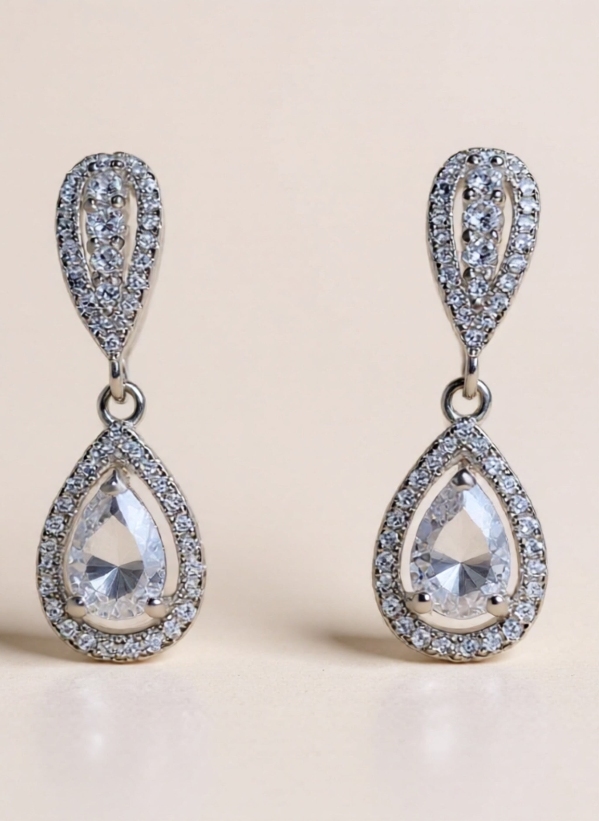2 Carat Moissanite 925 Sterling Silver Teardrop Earrings