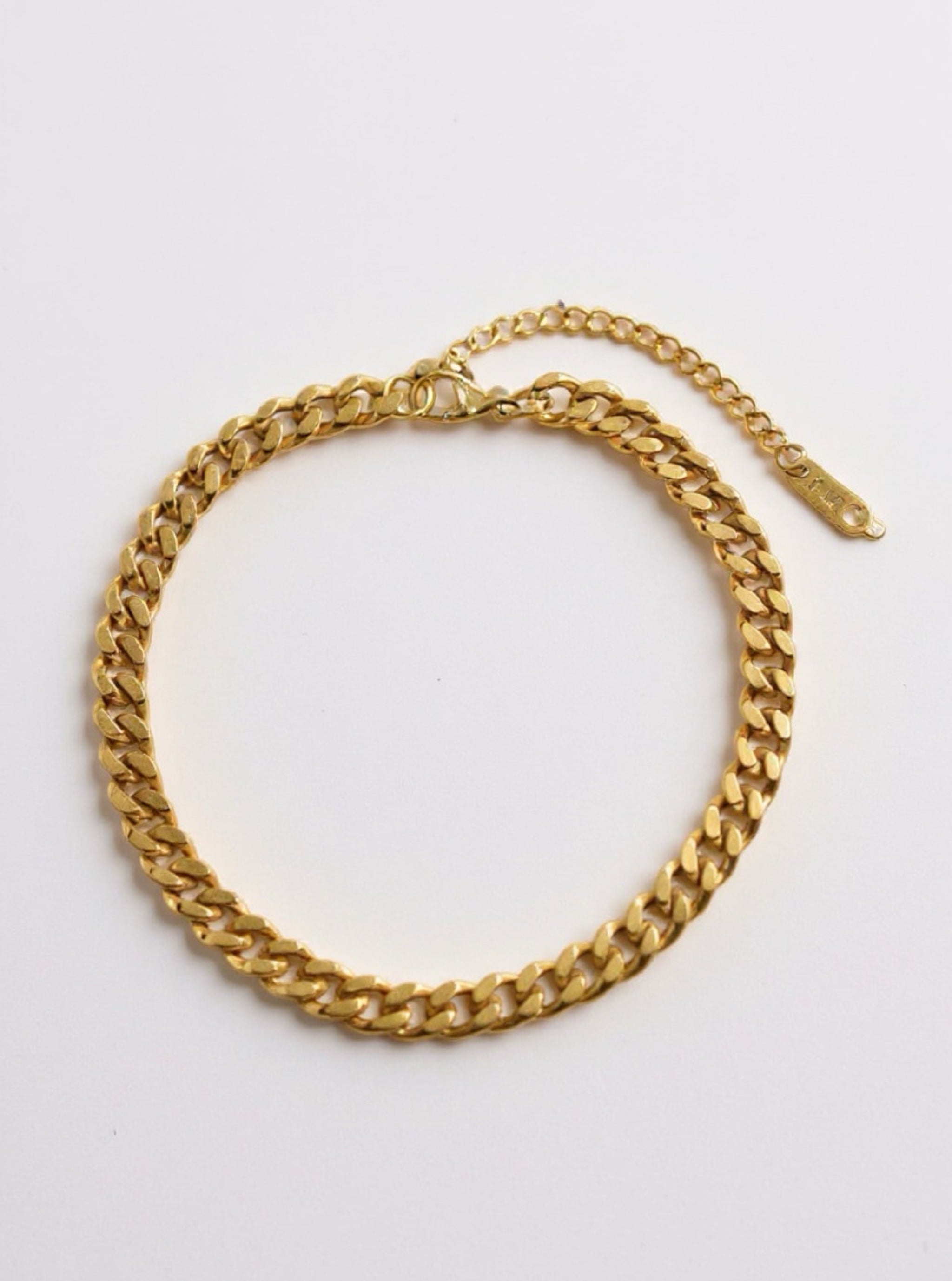 Gold Toned Chain Anklet