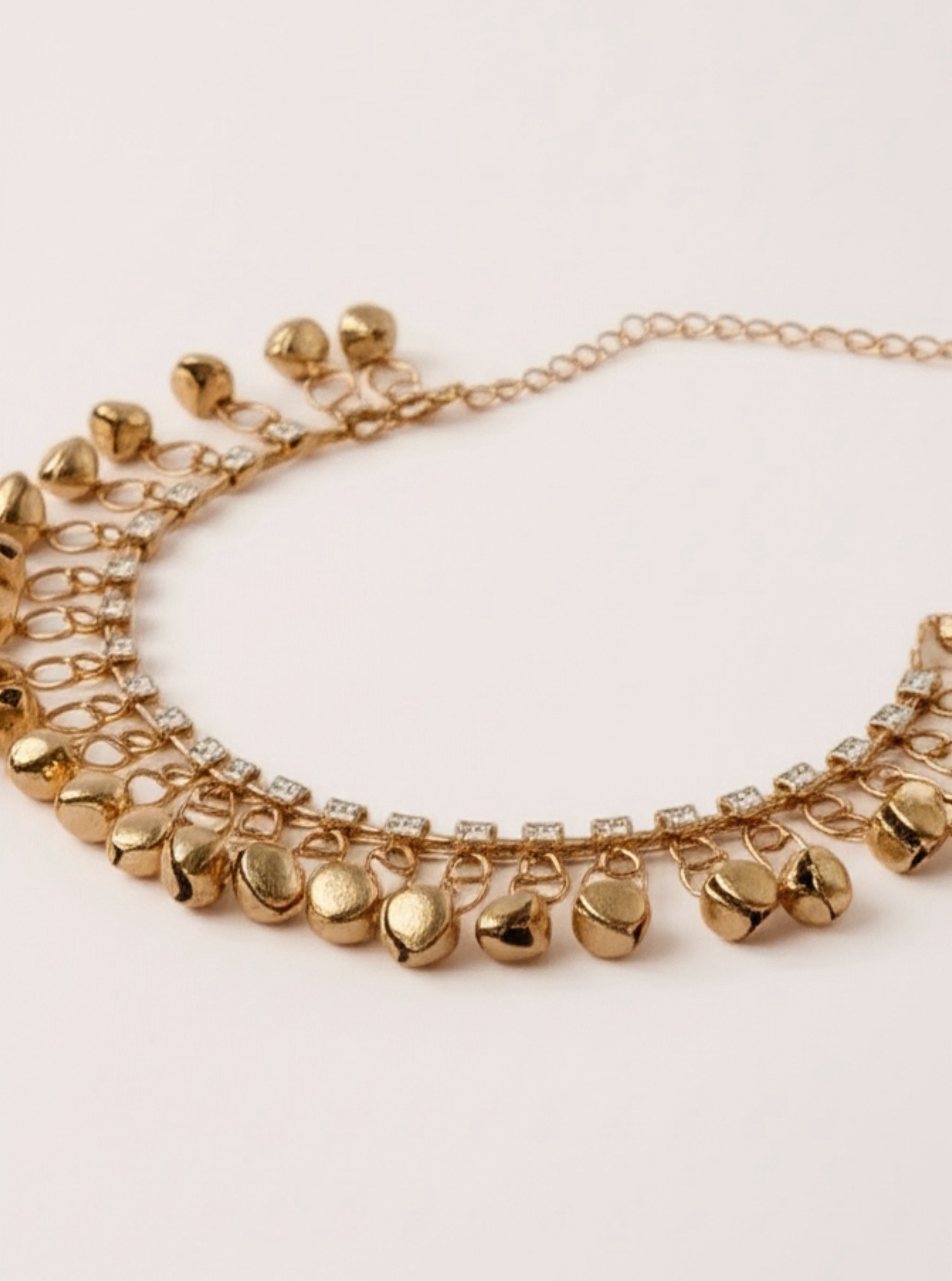 Gold or Silver Toned Tassel Charm Anklet