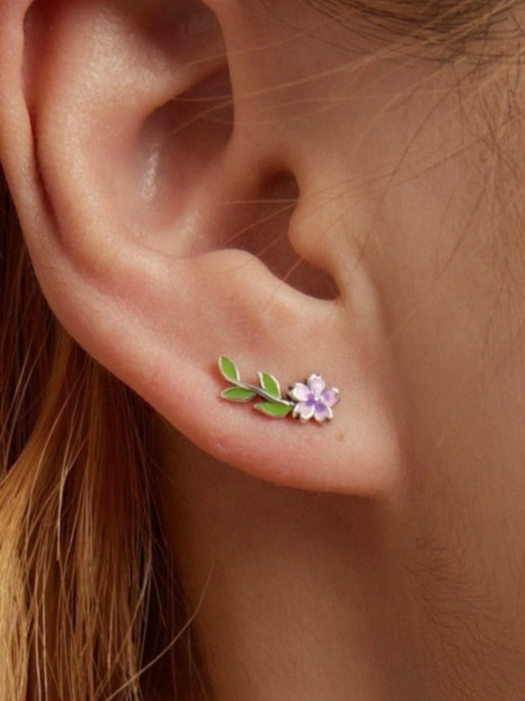S925 Silver Flower Stud Earrings