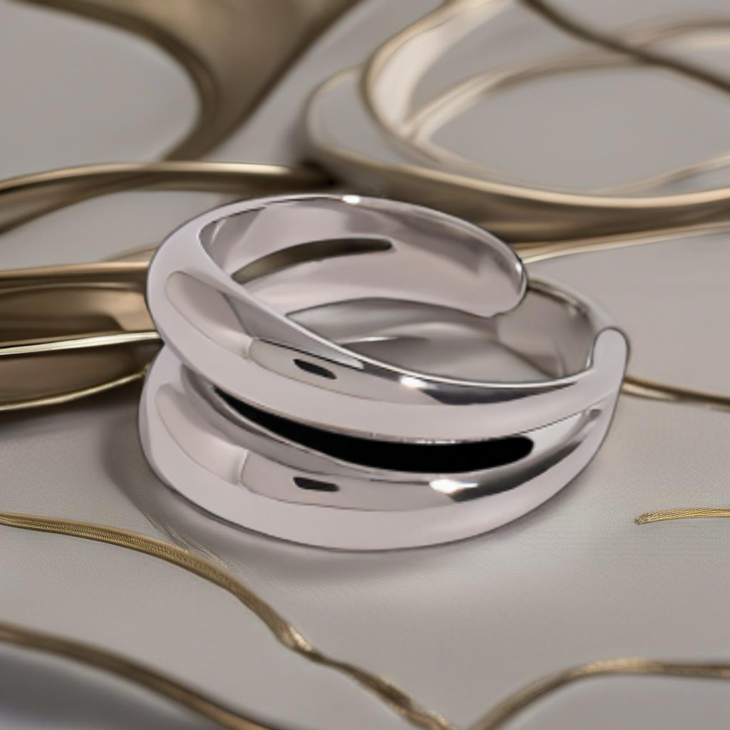 Stainless Steel Double-Layered Ring