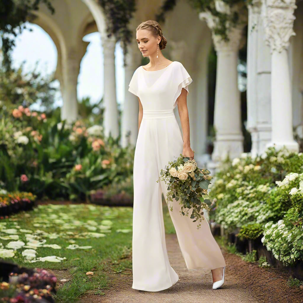 Wedding Round Neck Jumpsuit