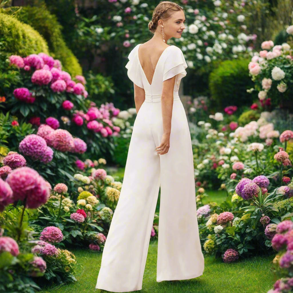 Wedding Round Neck Jumpsuit