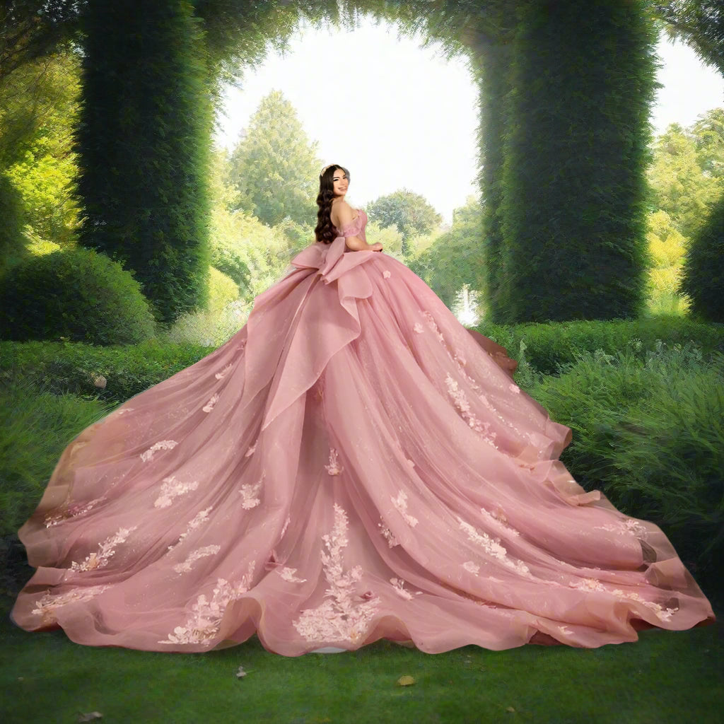 Pink Quinceanera Ball Gown