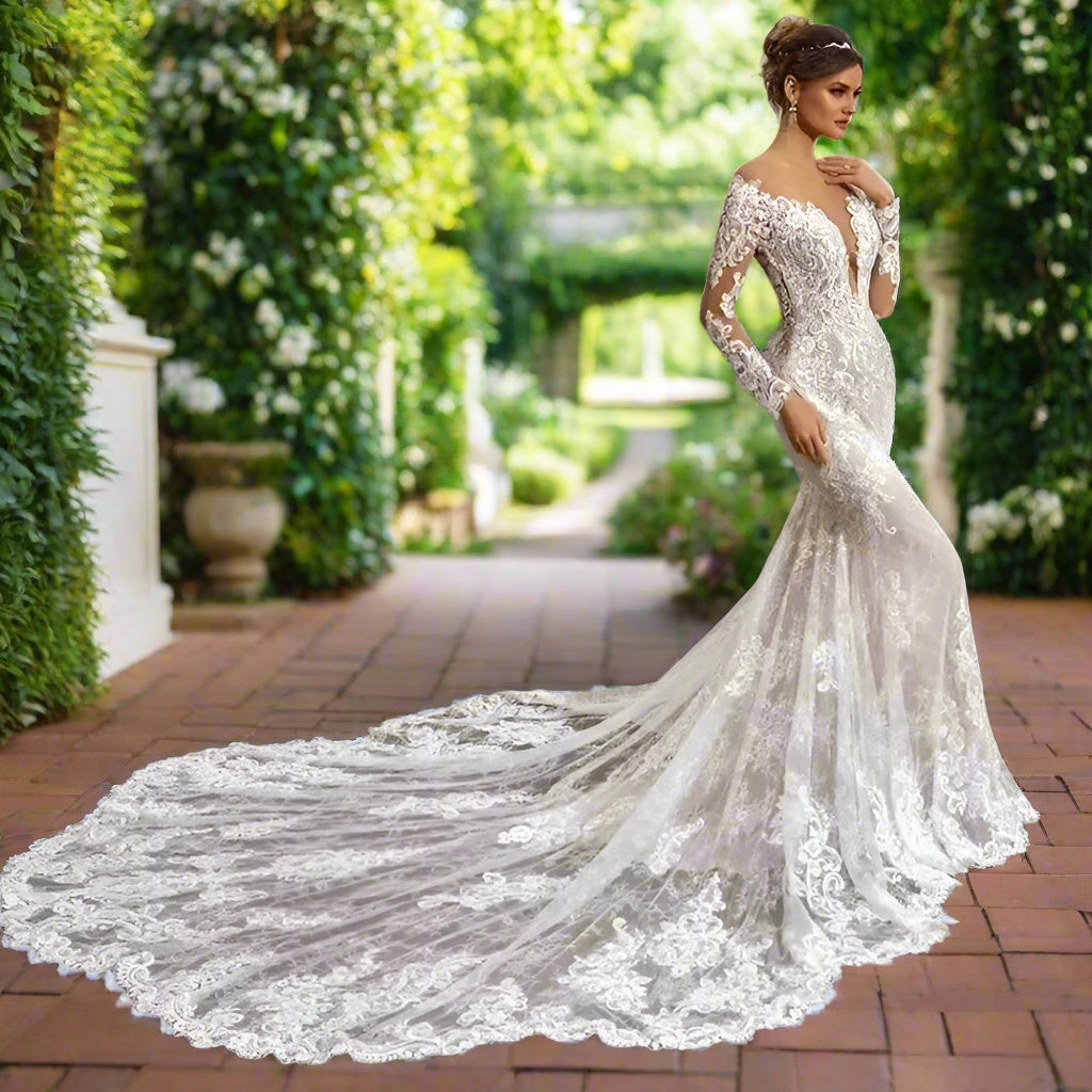 Off The Shoulder Mermaid Wedding Dress