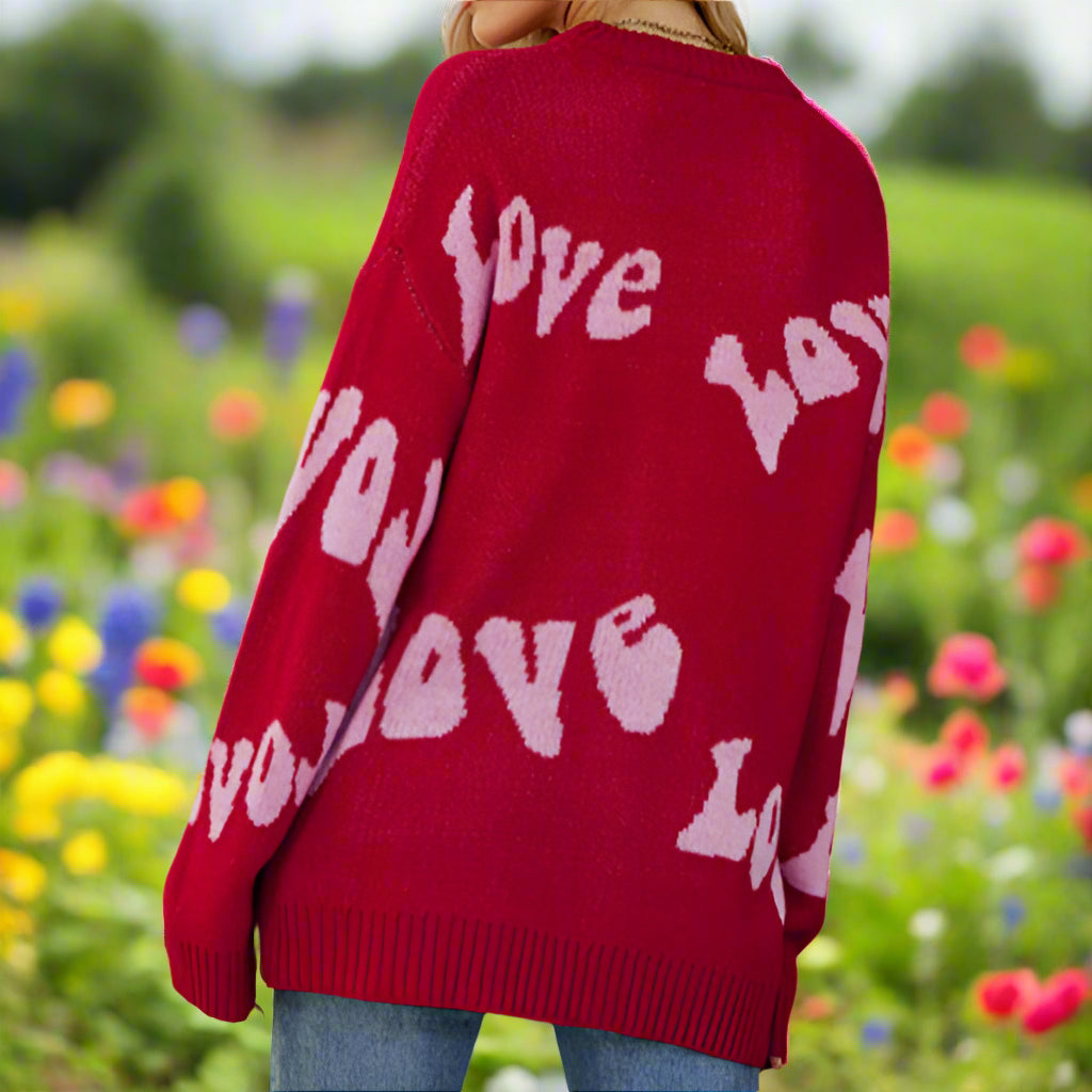 Knit LOVE Print Sweater