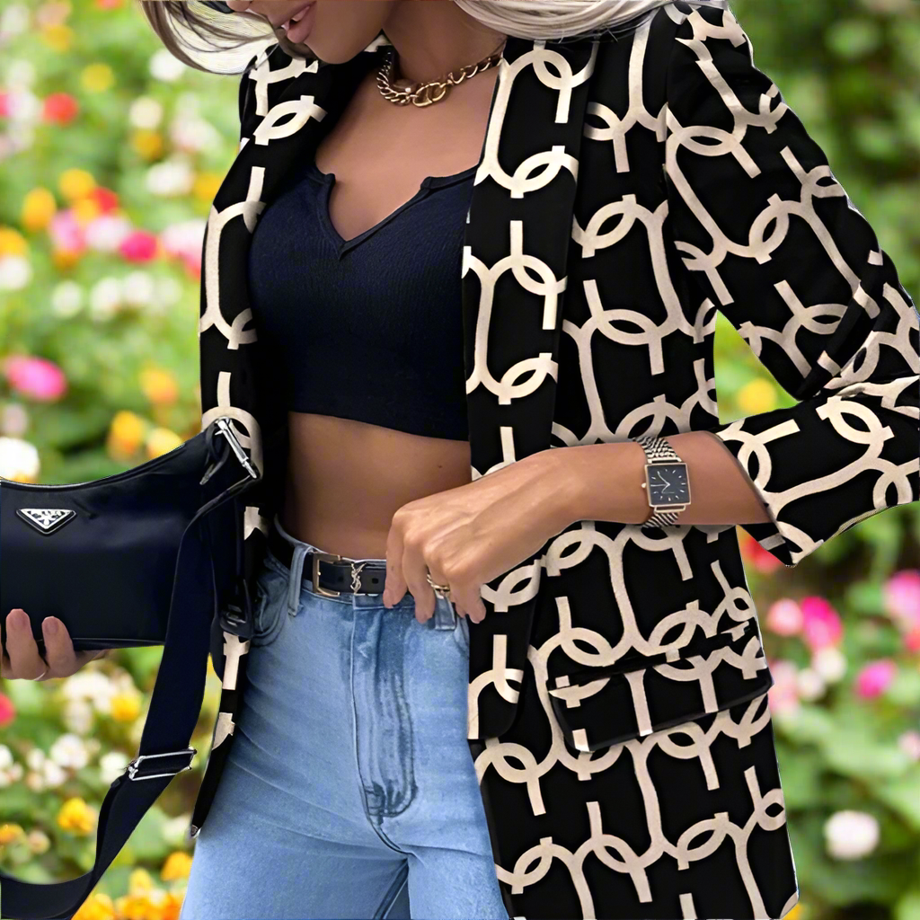 Solid Open Blazer