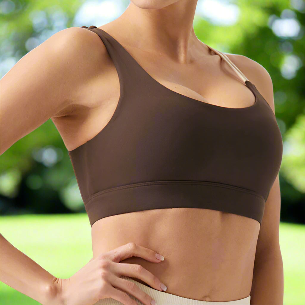 Asymmetrical Strap Sports Bra