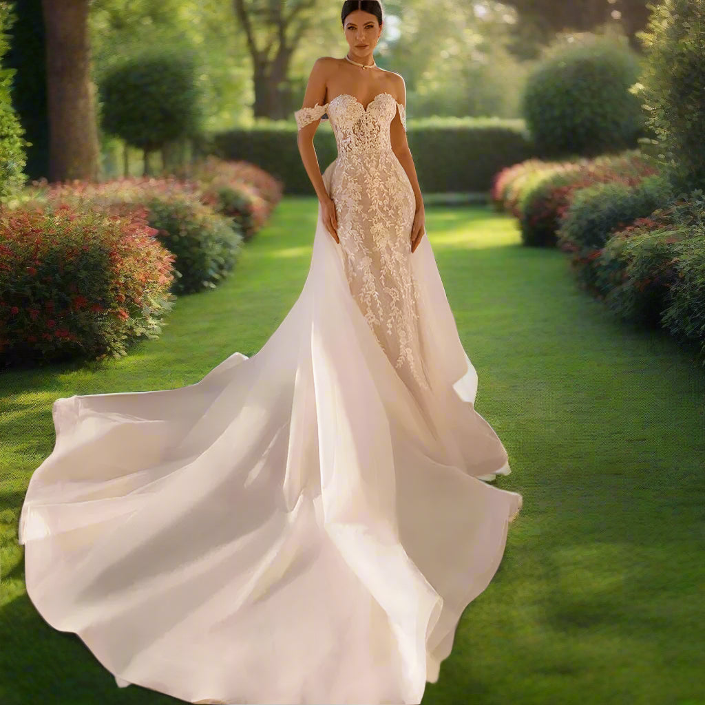 Lace Sweetheart Mermaid Wedding Dress