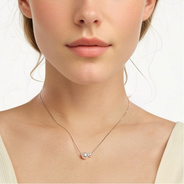 925 Sterling Silver Pearl Necklace