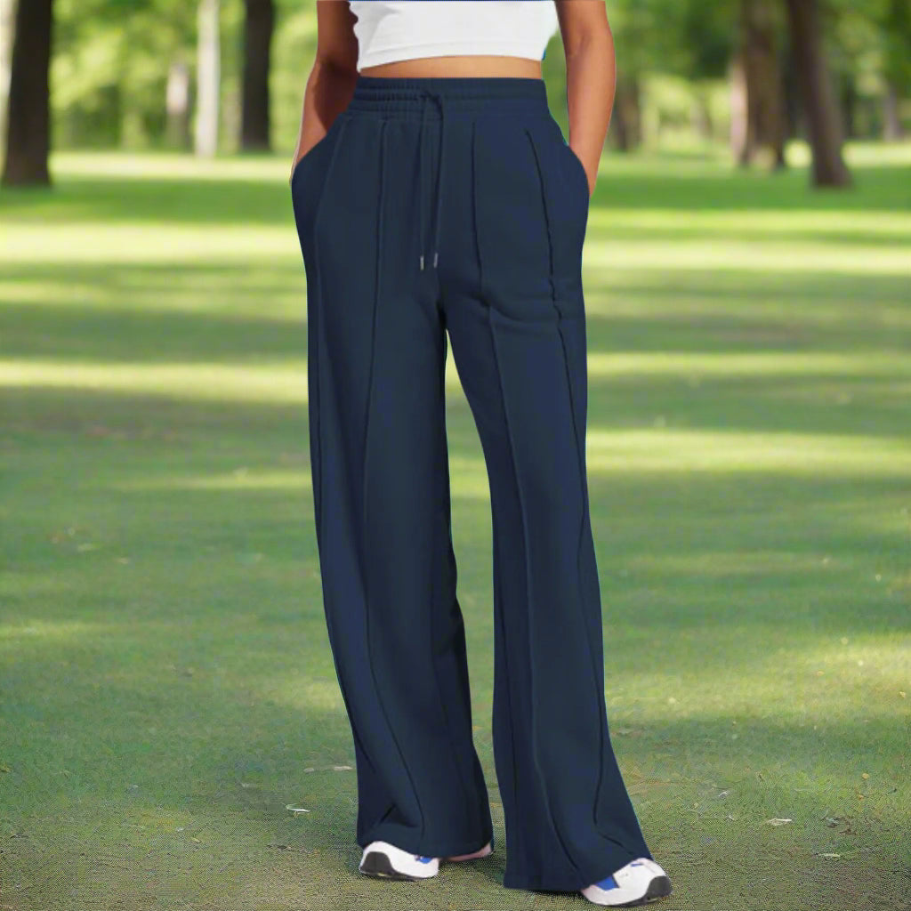 Drawstring Wide Leg Active Pants