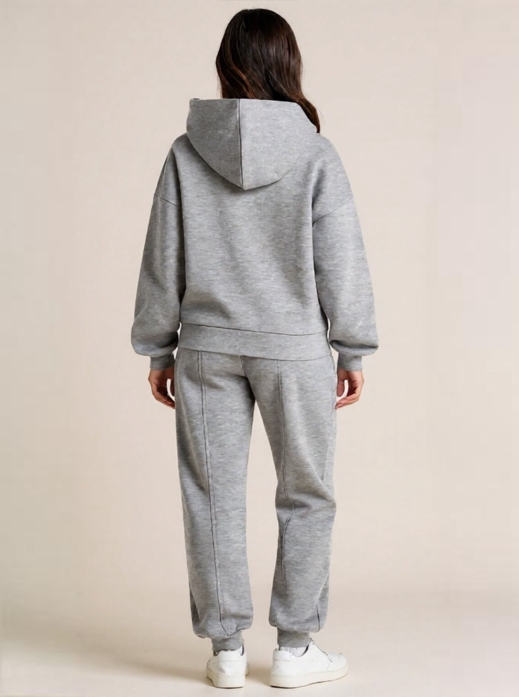 Dropped Shoulder Long Sleeve Hoodie & Pants Active Set