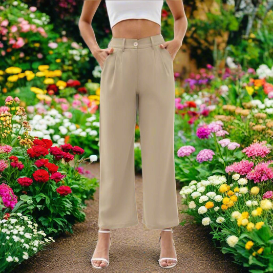 High Waist Pants with Pockets