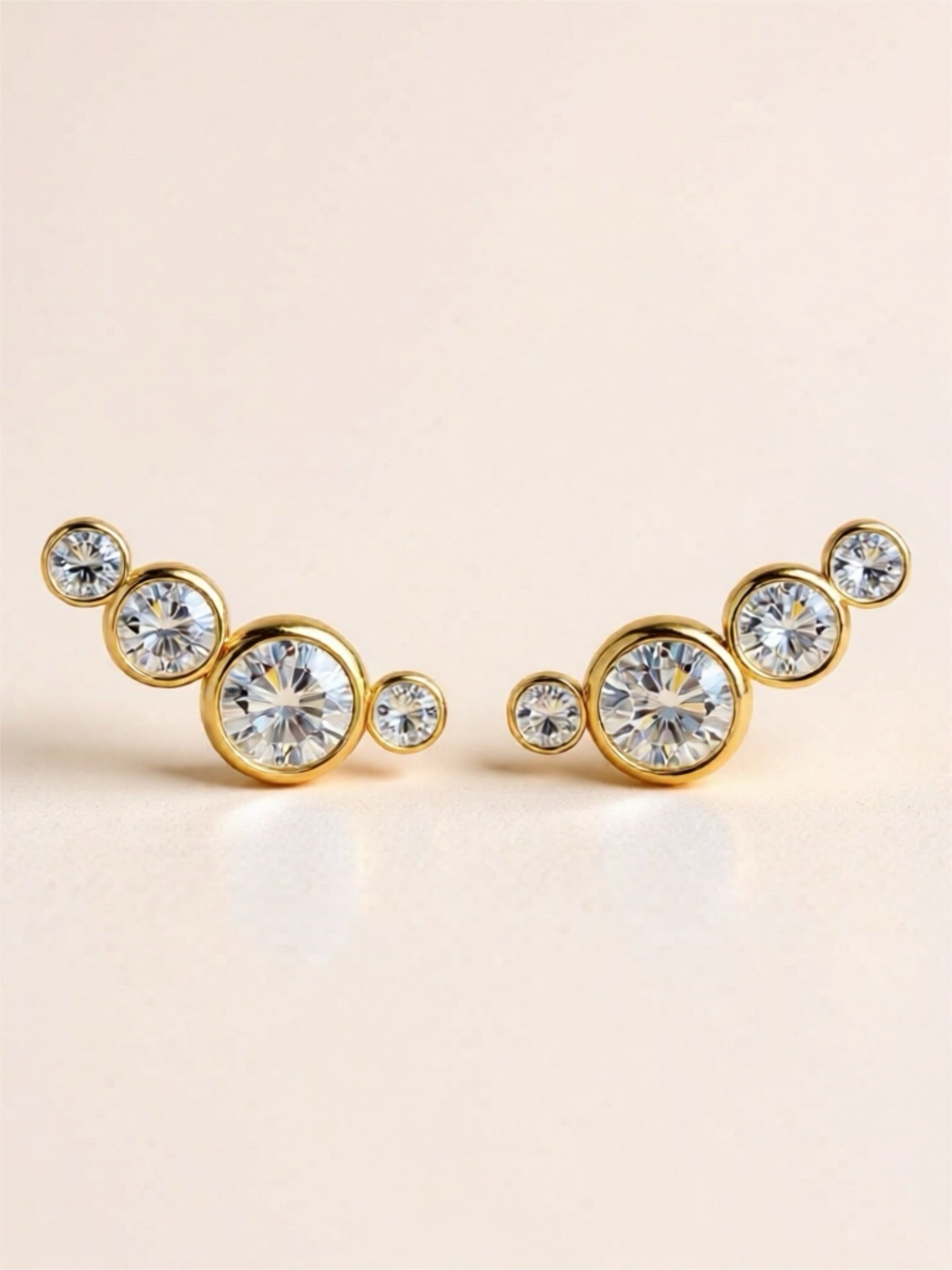 Moissanite 925 Sterling Silver Stud Earrings