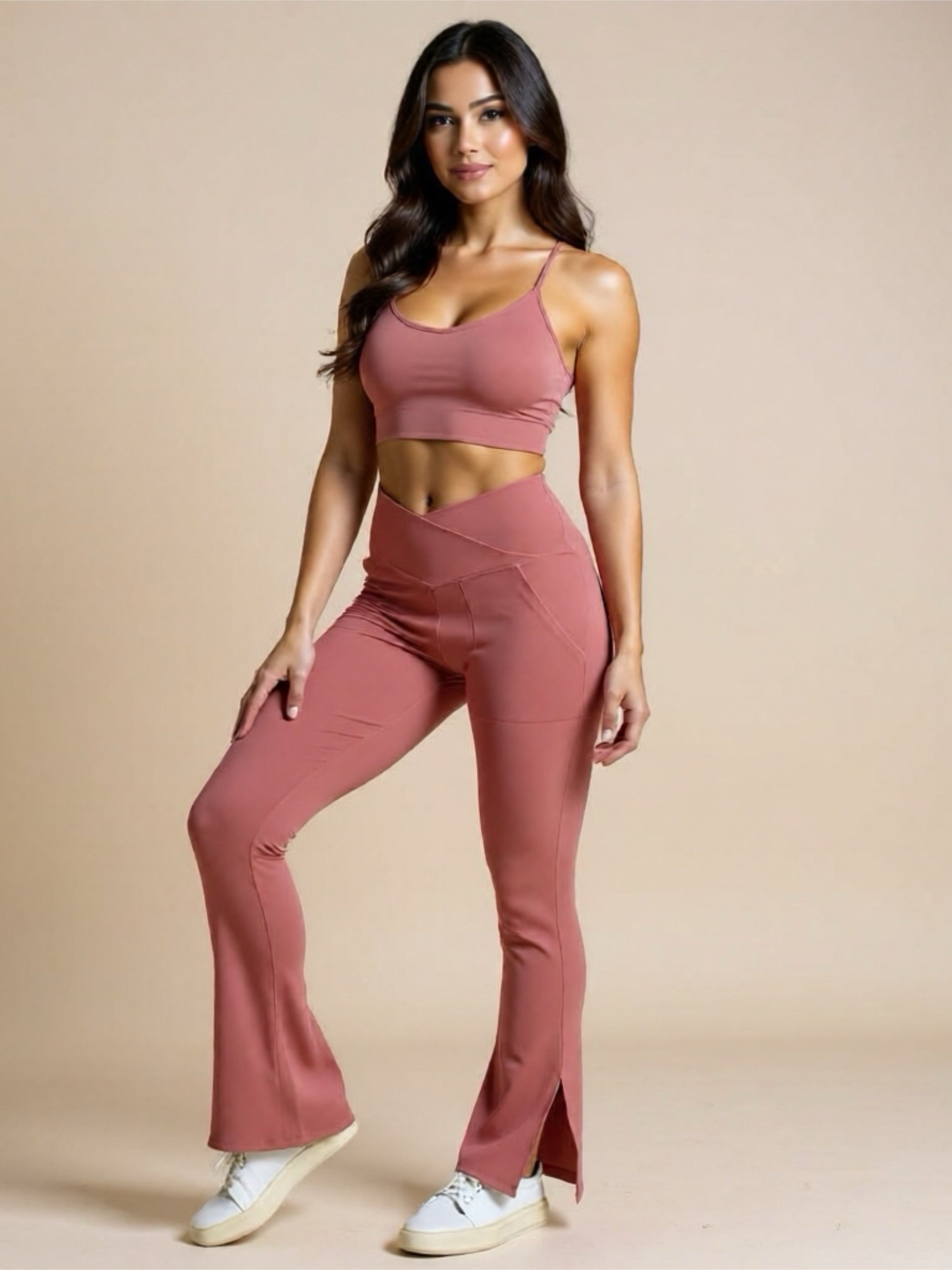 High Waist Slit Side Yoga Pants