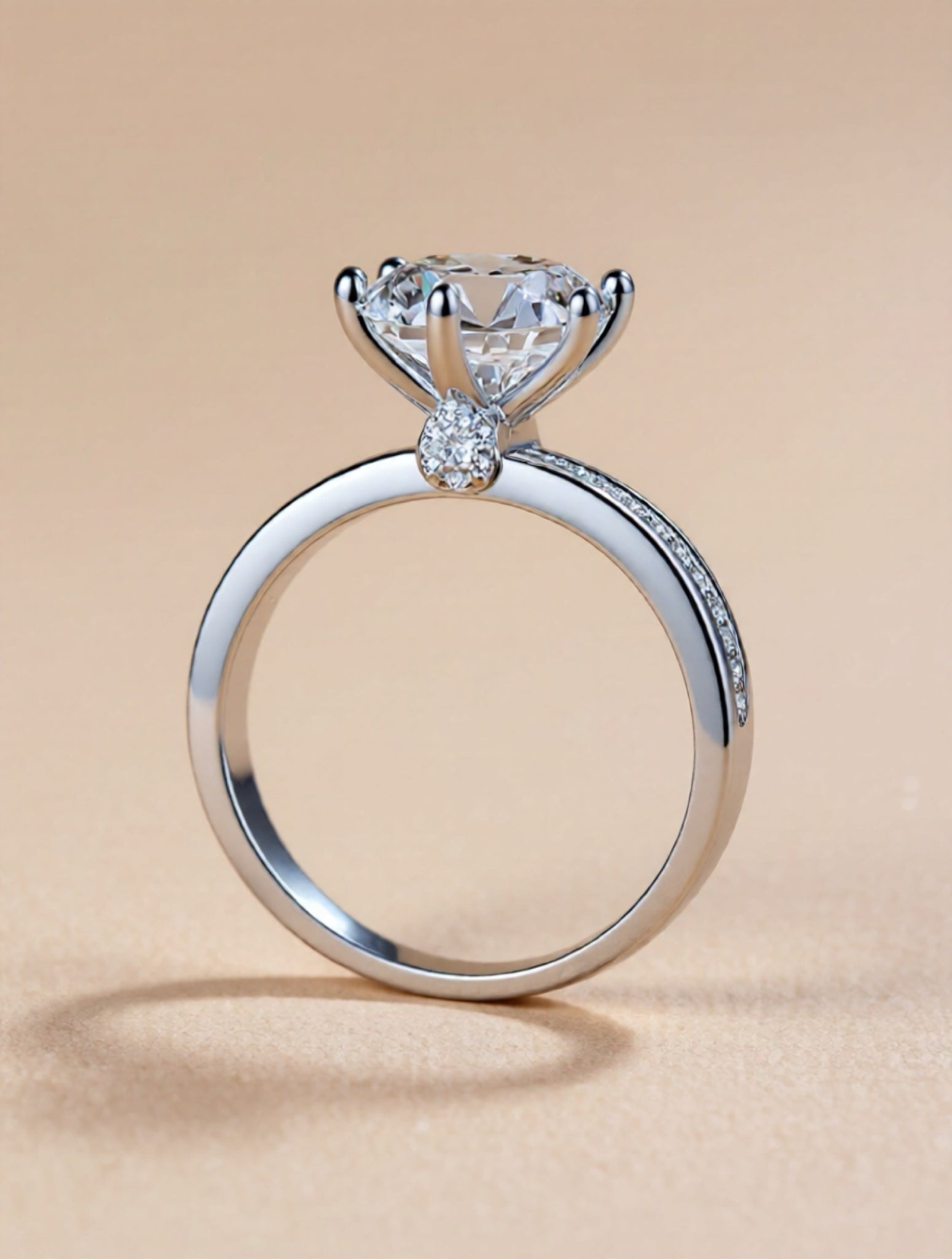 3 Carat Moissanite 925 Sterling Silver Ring