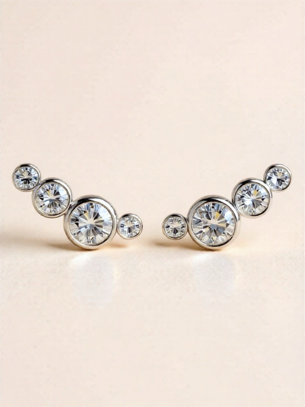 Moissanite 925 Sterling Silver Stud Earrings