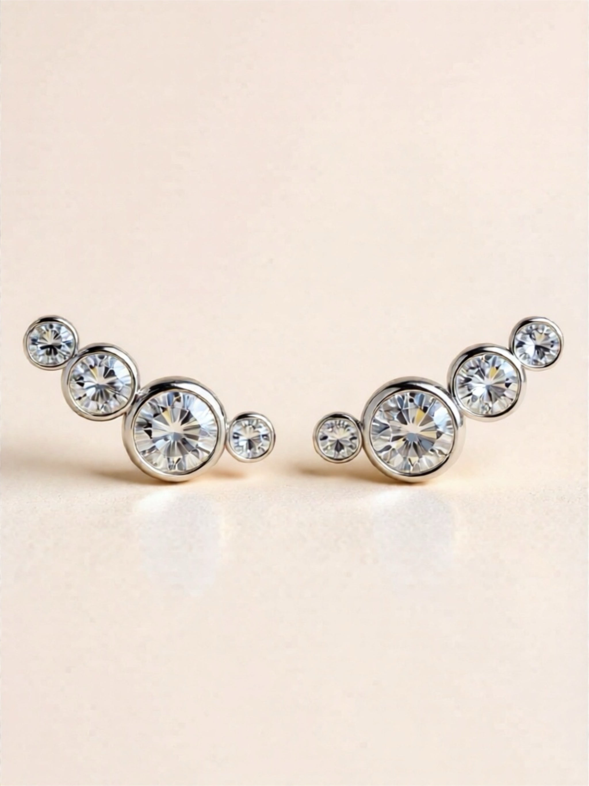 Moissanite 925 Sterling Silver Stud Earrings