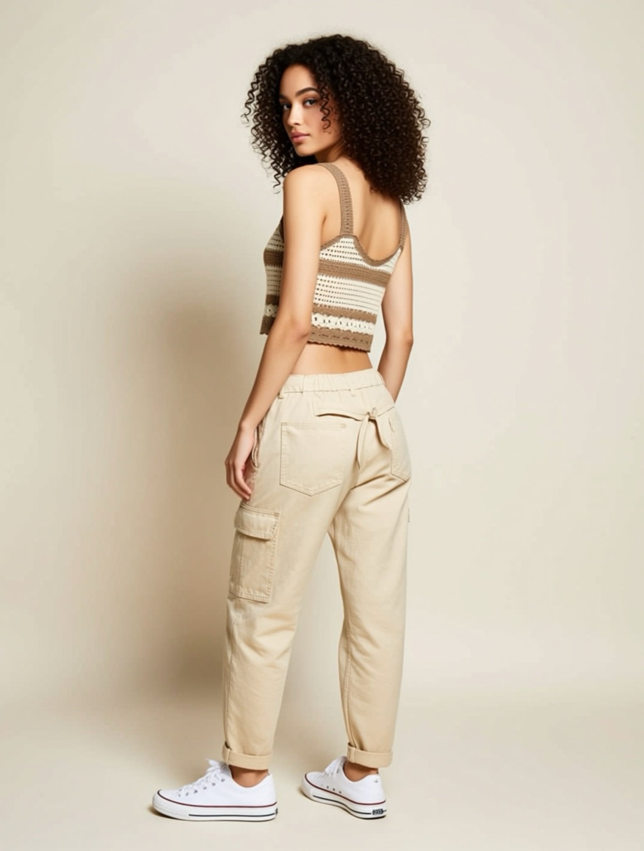 Embroidered Crochet Crop Top