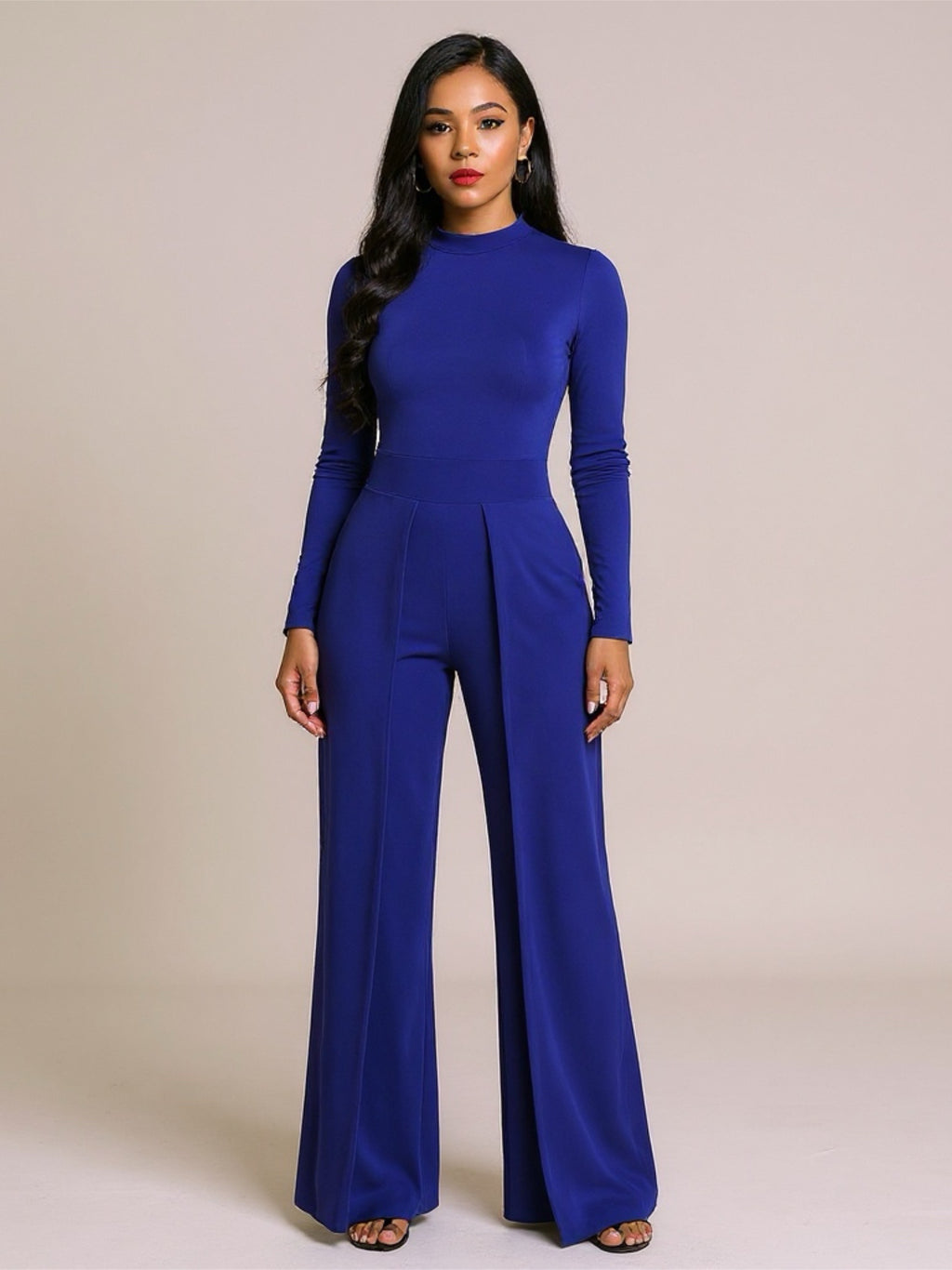Long Sleeve Wide Leg Jumpsuit