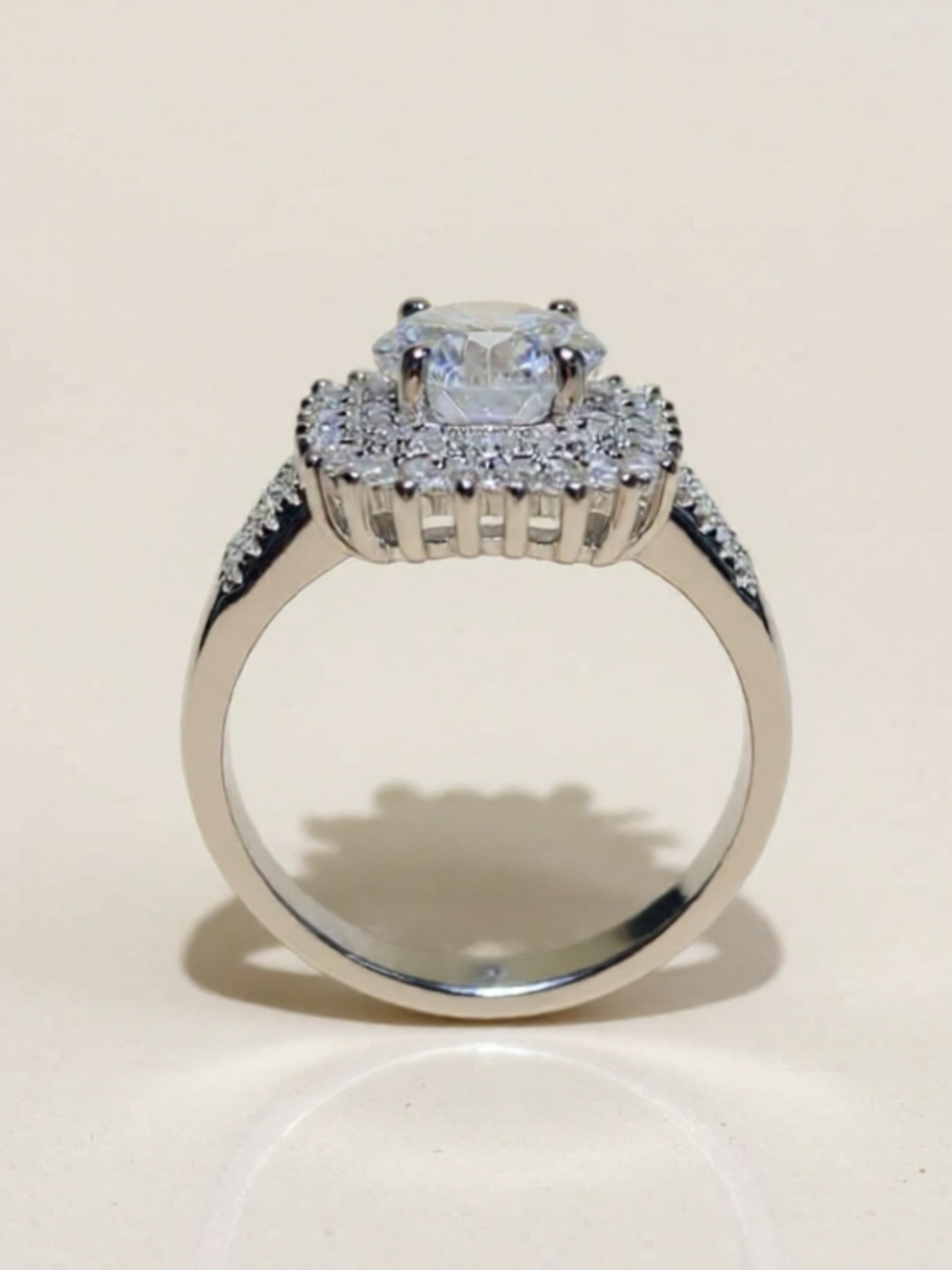 2 Carat Moissanite 925 Sterling Silver Ring