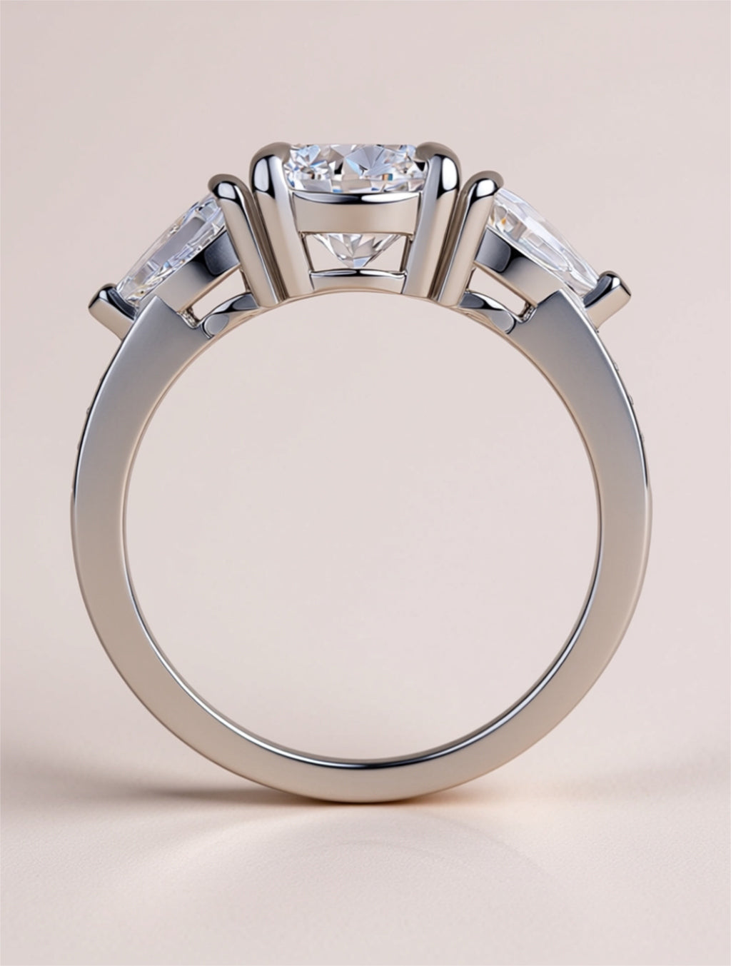 Timeless Three‑Stone Moissanite Bridal Ring