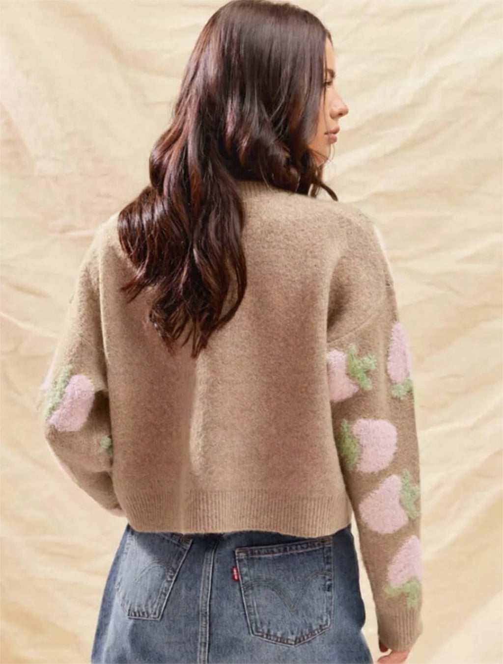 Strawberry Fruit All Over Button Sweater Cardigan