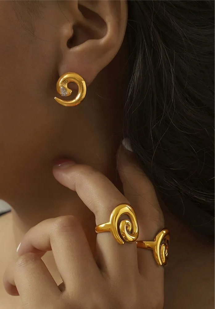 Titanium Steel Spiral Ring