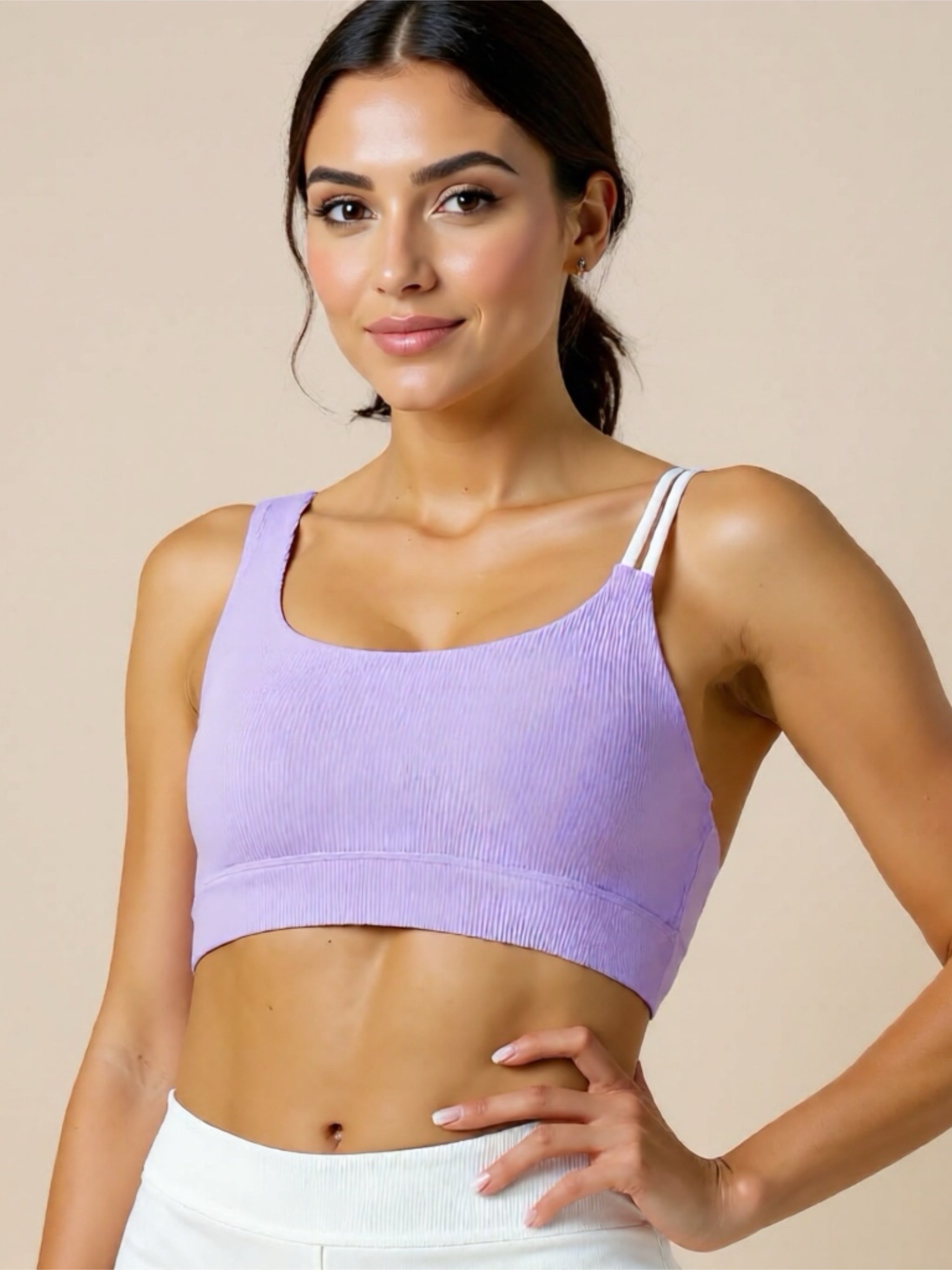 Color Contrast Sports Bra