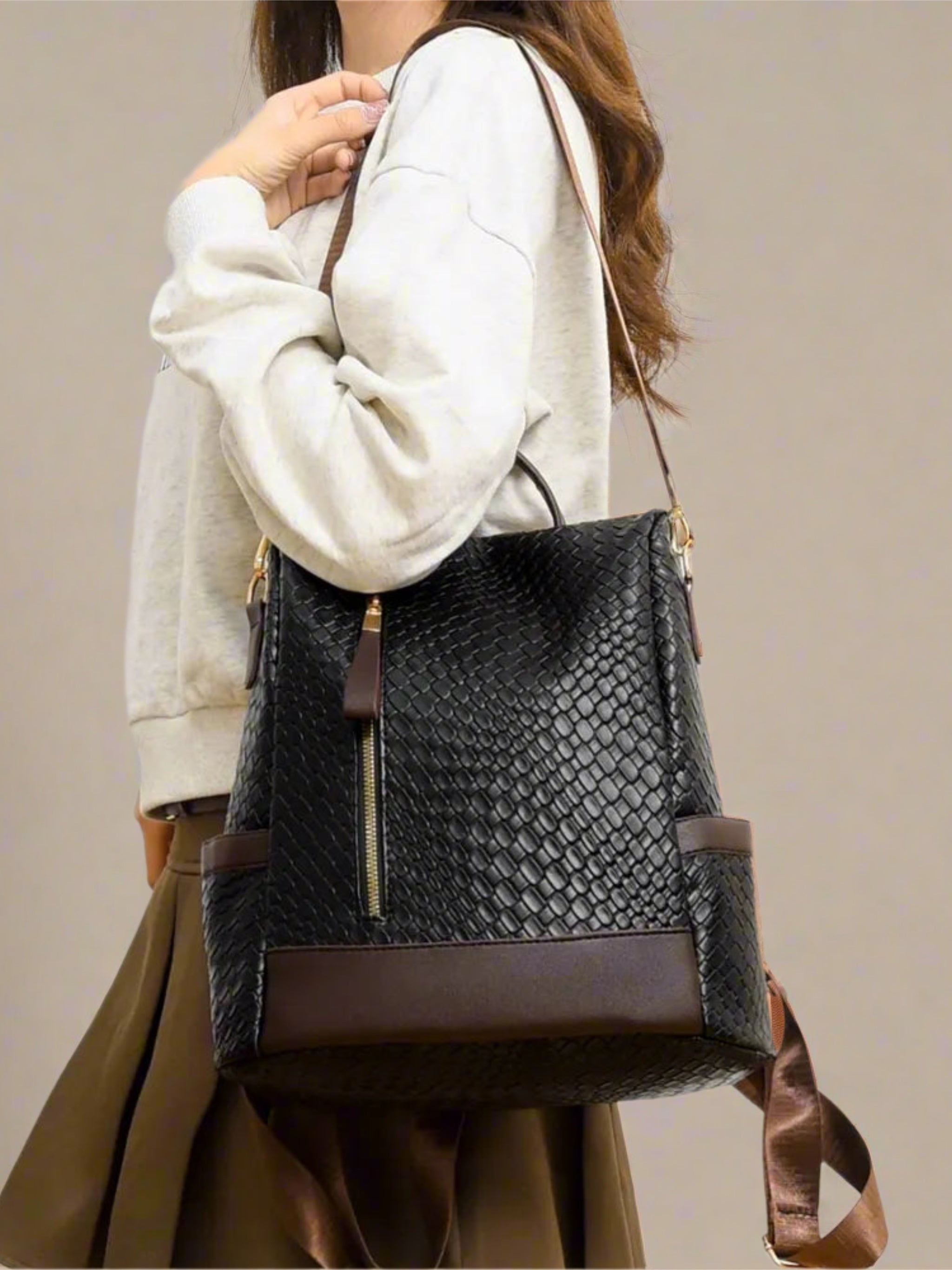 Vegan Leather Backpack Bag