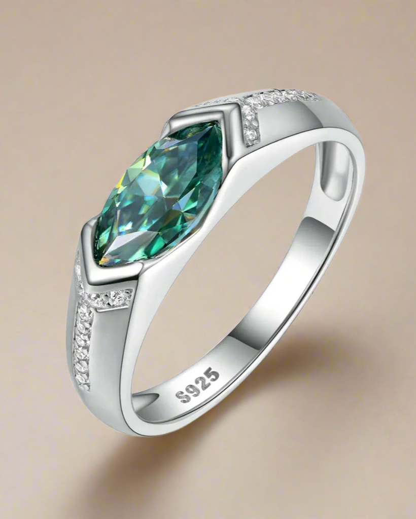 1 Carat Moissanite 925 Sterling Silver Ring