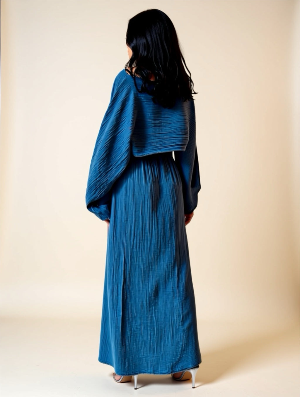Cotton‑Linen Two‑Piece Double Slit Skirt Set