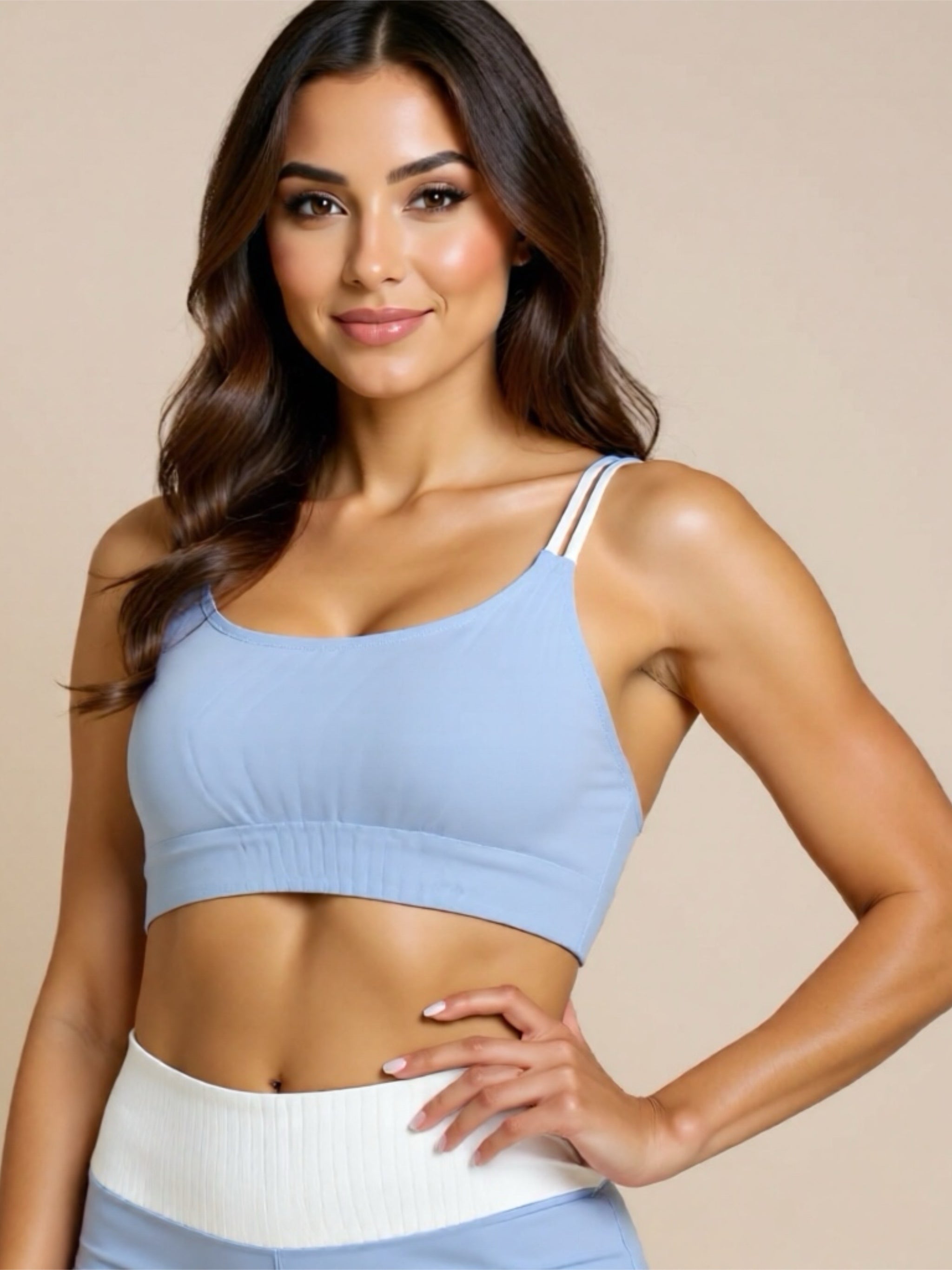 Color Contrast Sports Bra