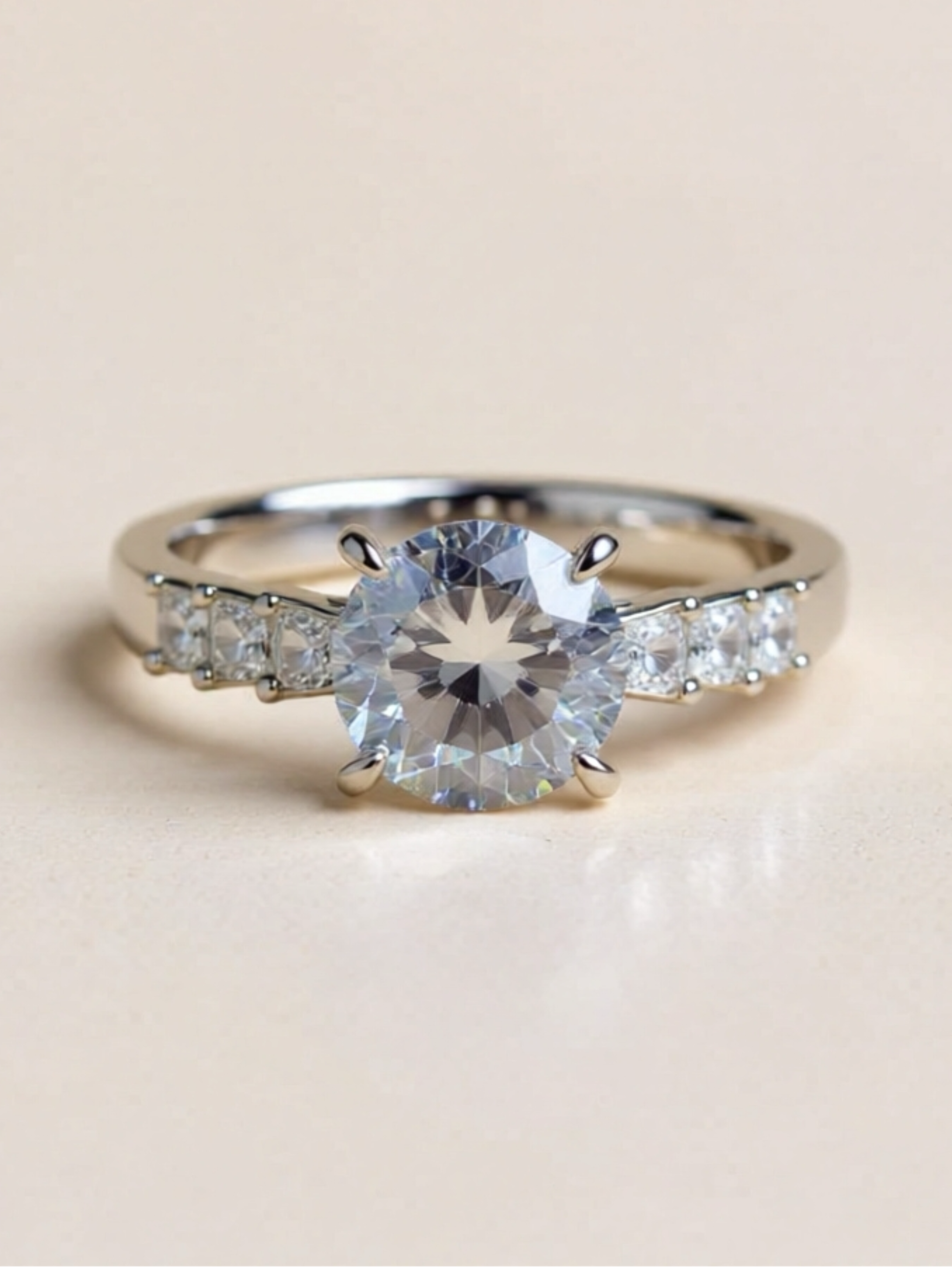 3 Carat Moissanite 925 Sterling Silver Ring
