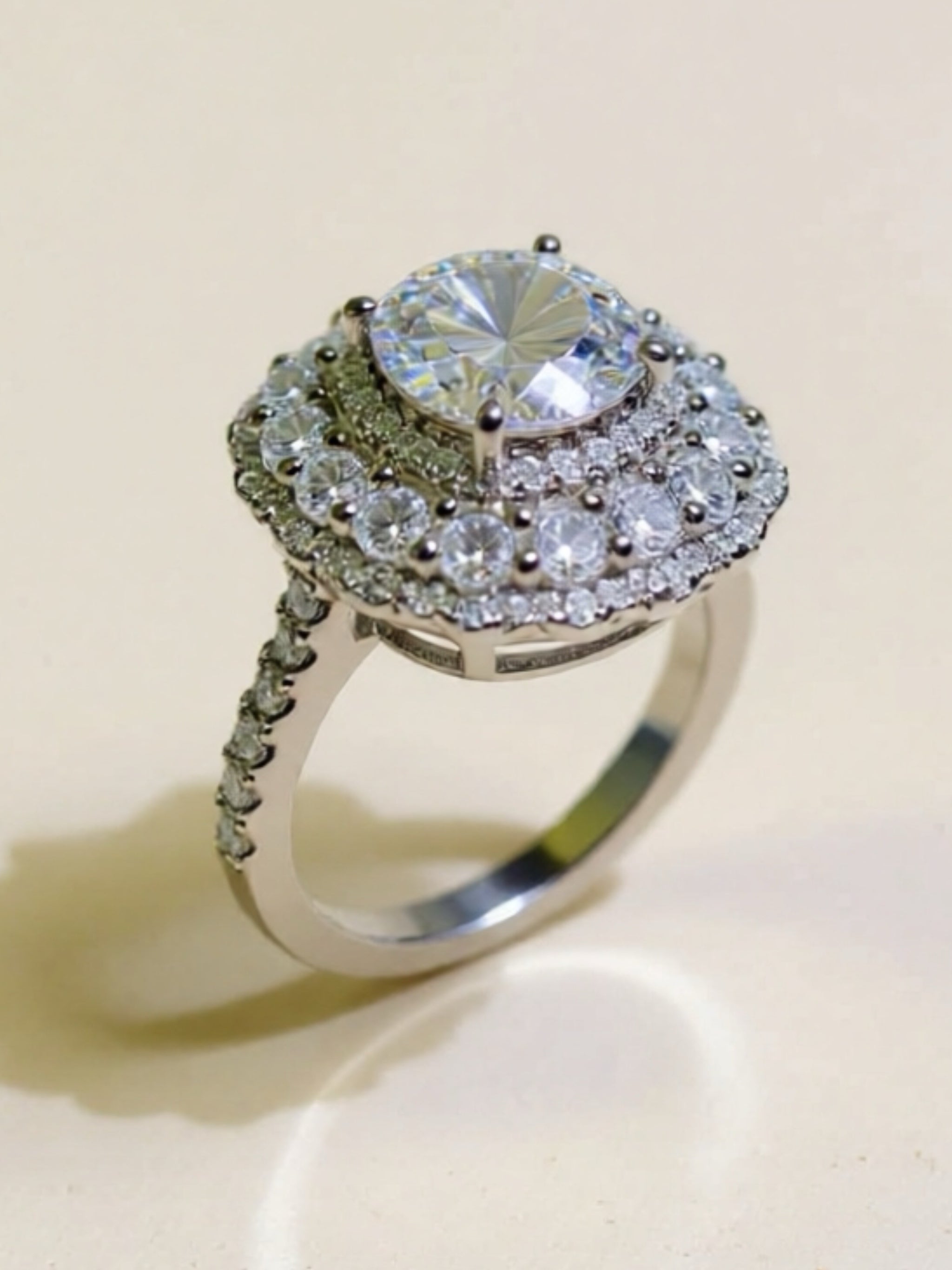 2 Carat Moissanite 925 Sterling Silver Ring