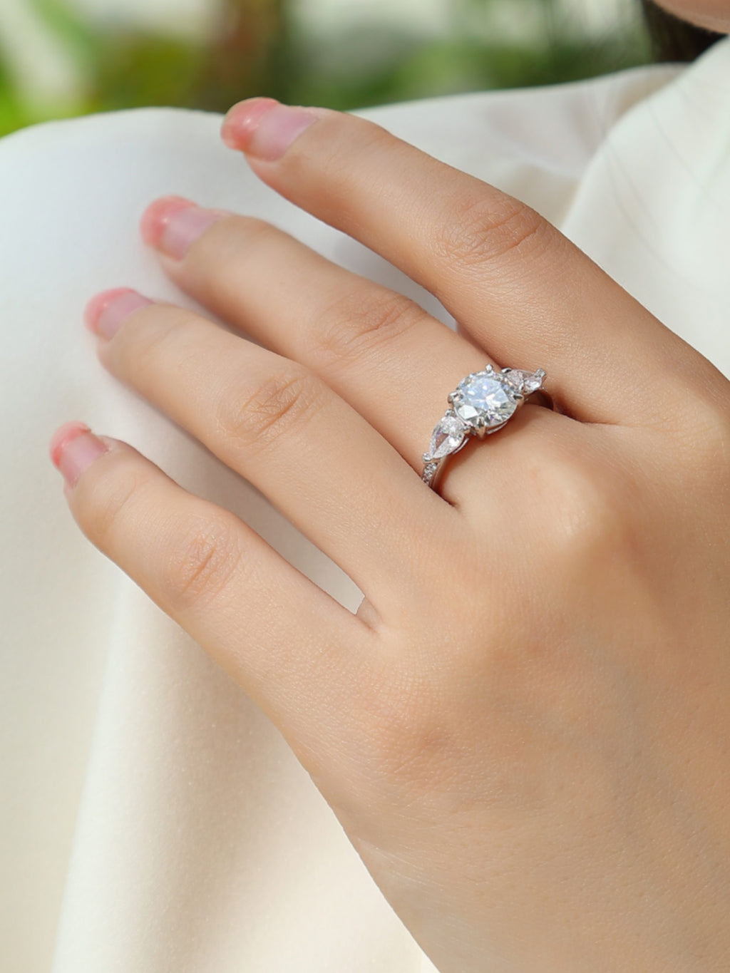 Timeless Three‑Stone Moissanite Bridal Ring