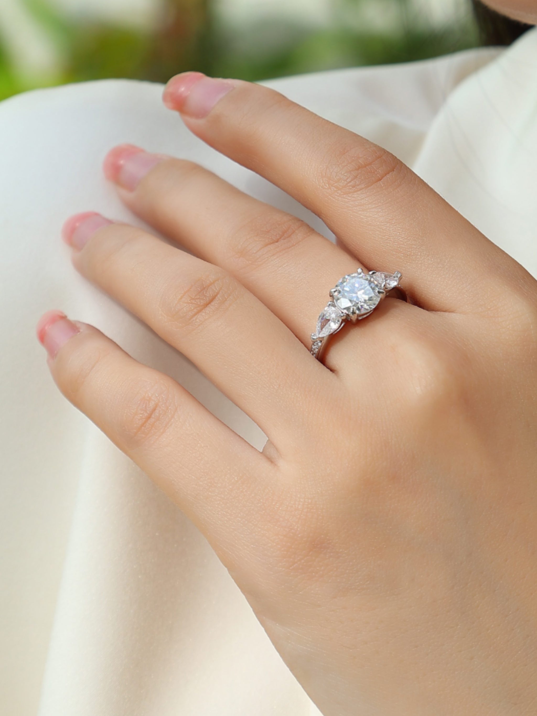 Timeless Three‑Stone Moissanite Bridal Ring